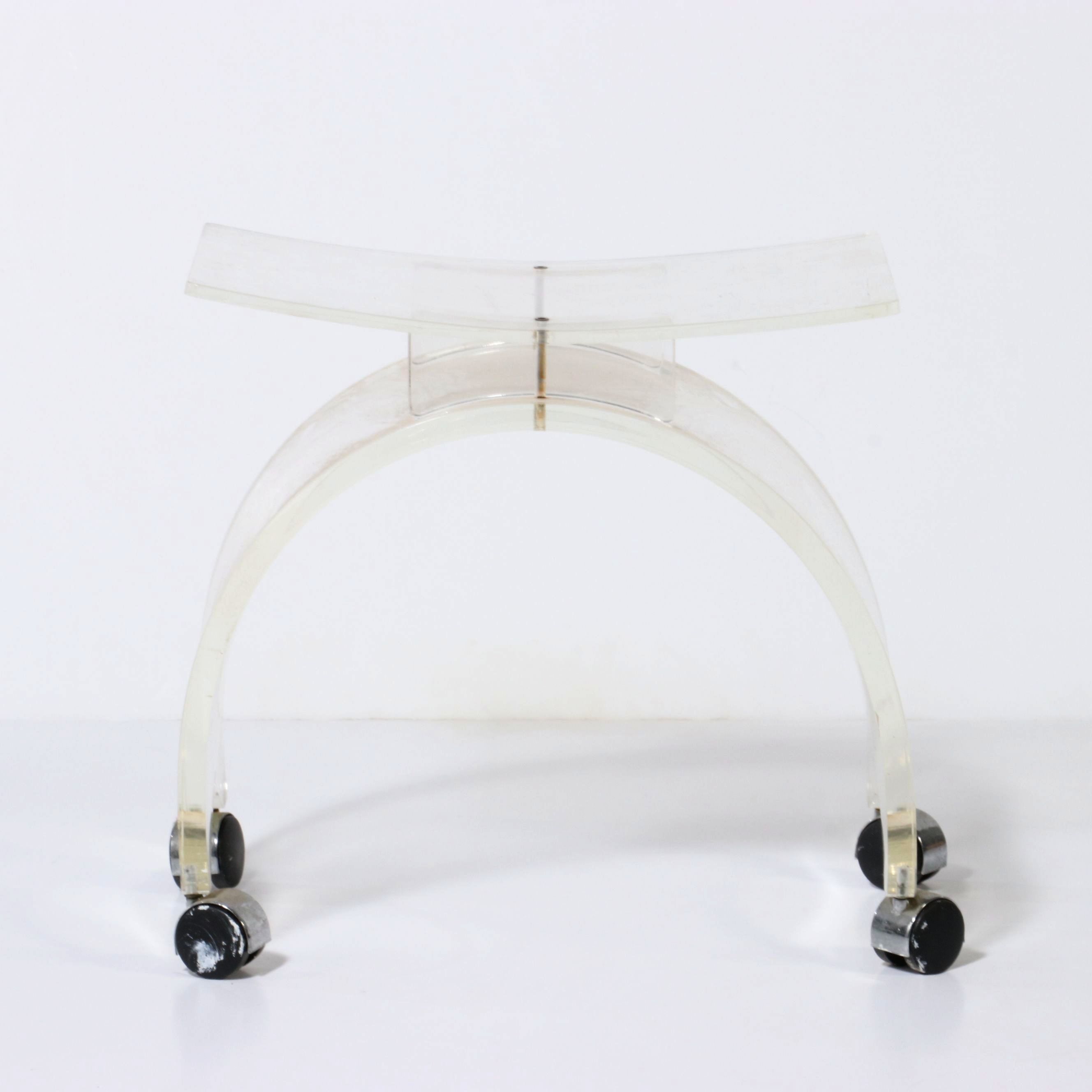 Modern Hollywood Regency Style "Grotto" Vanity Stool, Late 20th Century