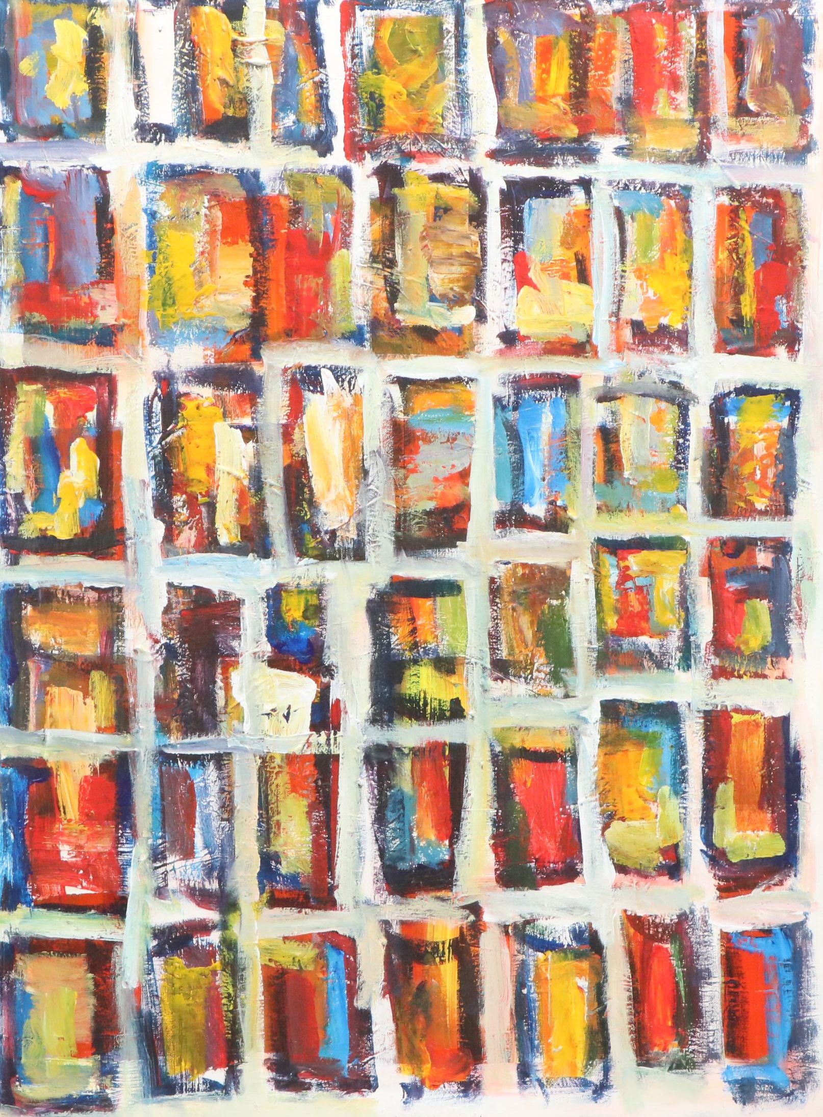 Leif Janek Acrylic Painting "Abstract #4," 2026