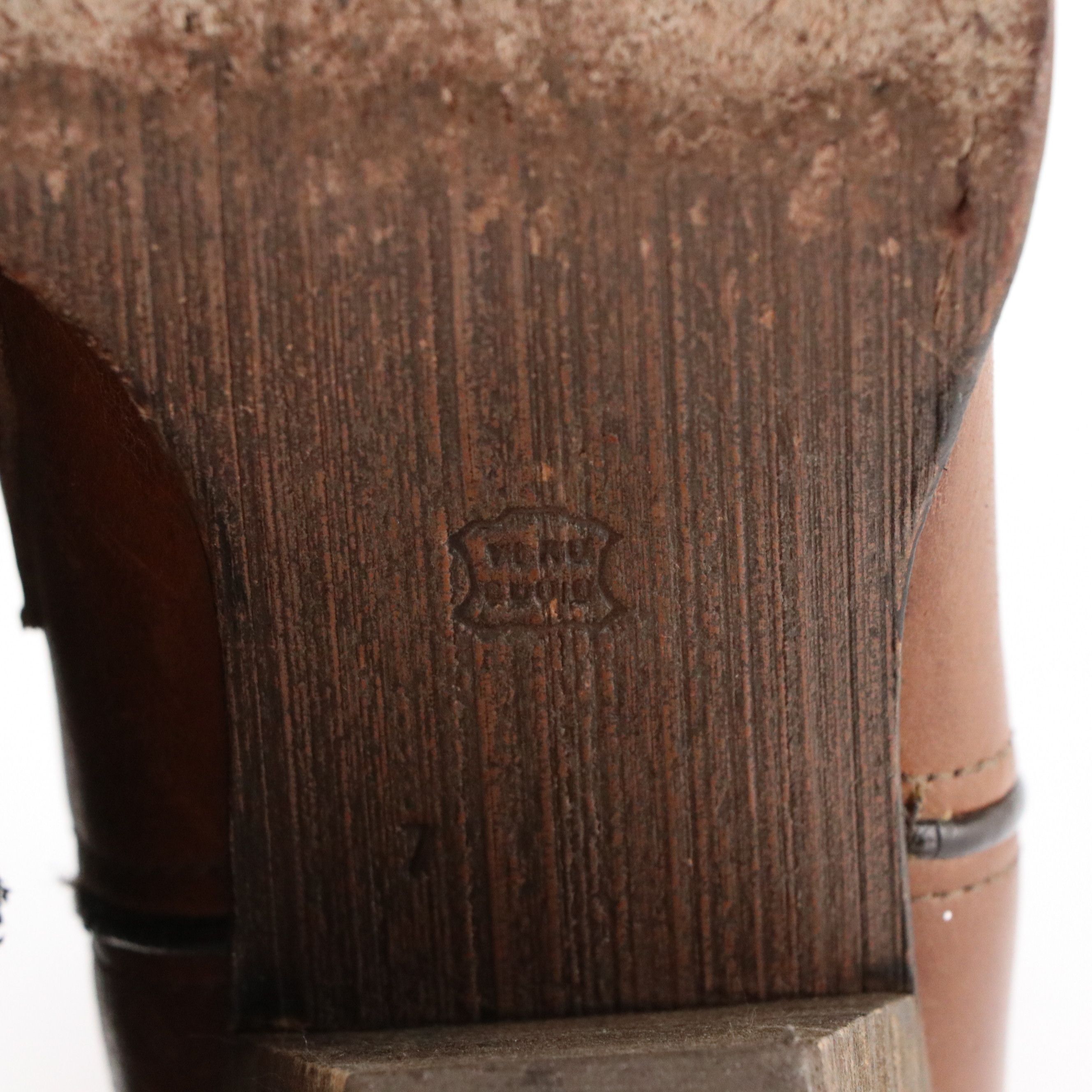 Durango Heeled Western Boots in Brown Studded Leather