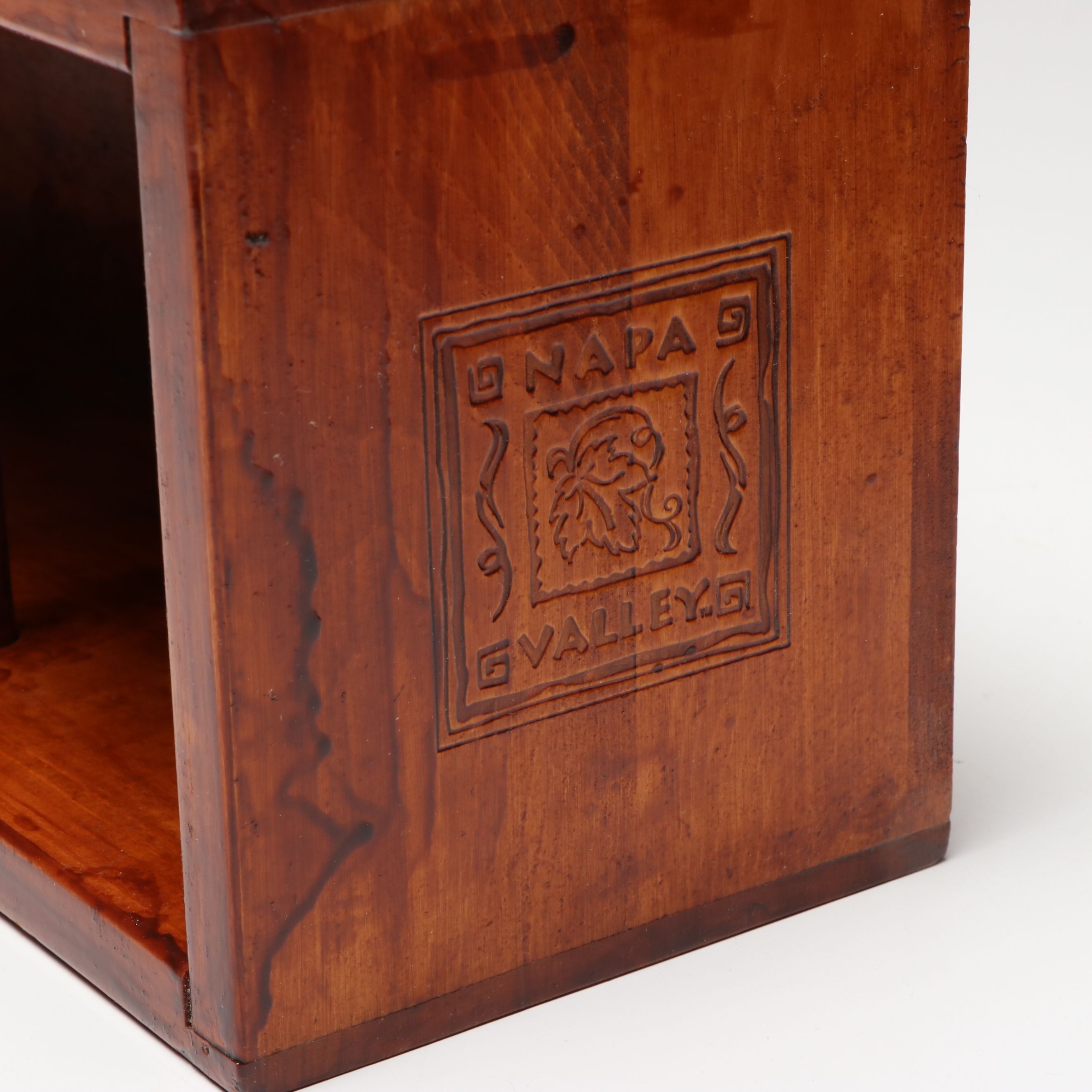 The Libra Company Desk Organizer with Napa Valley Wine Bottle Holder