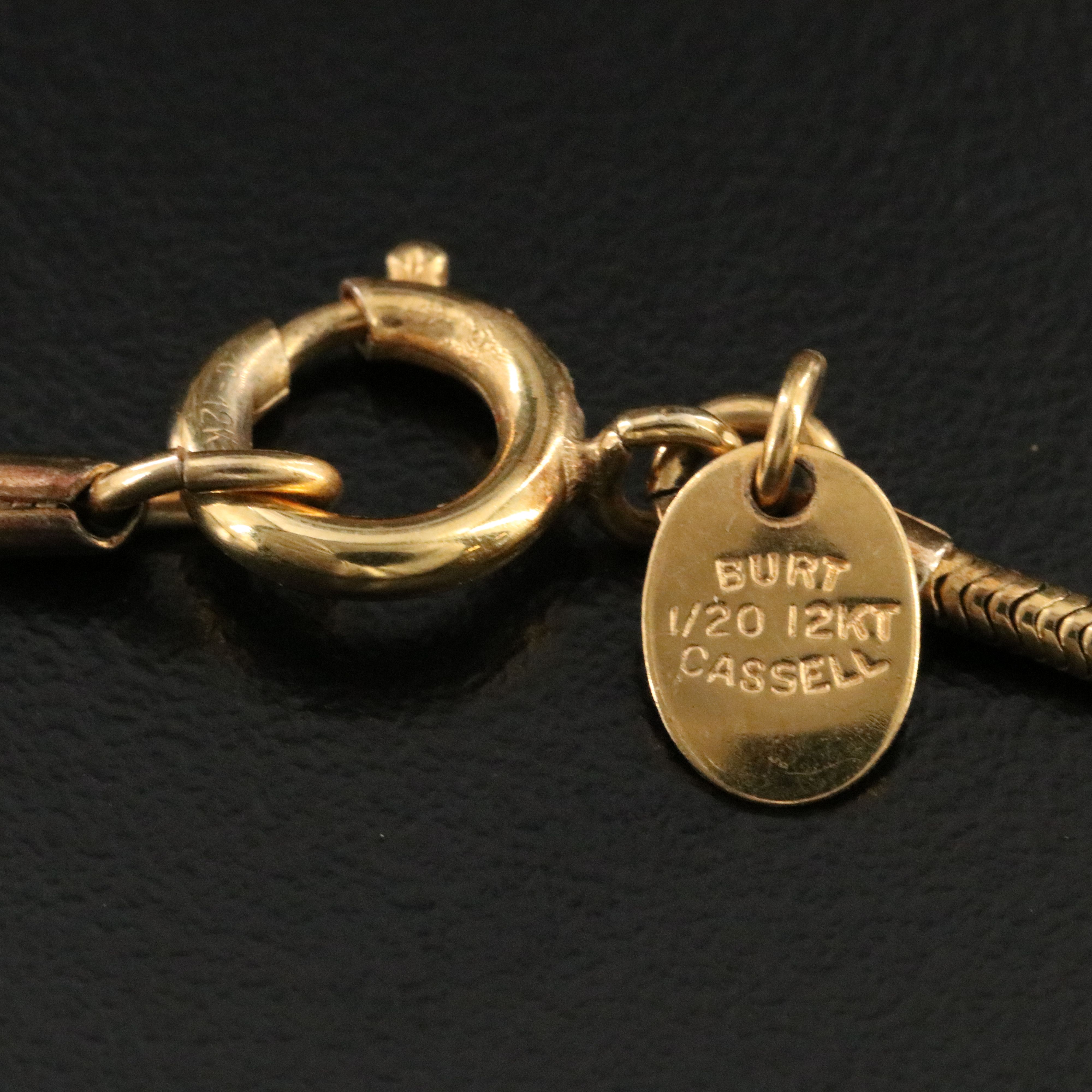 Burt Cassell Tiger's Eye, Bloodstone, Chalcedony Scarab Pendant Necklace