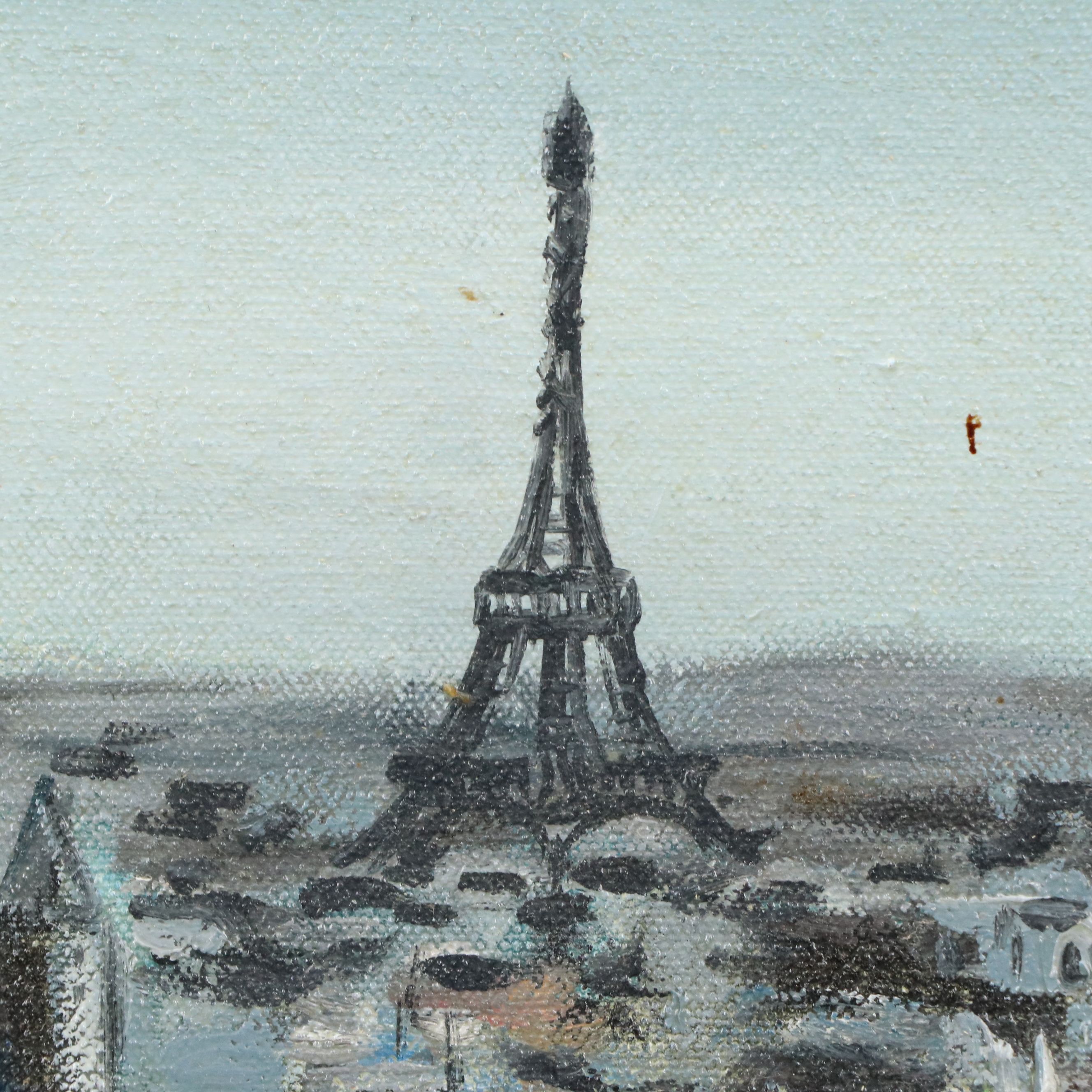 John Wilson Parisian Cityscape Oil Painting, Late 20th/21st Century