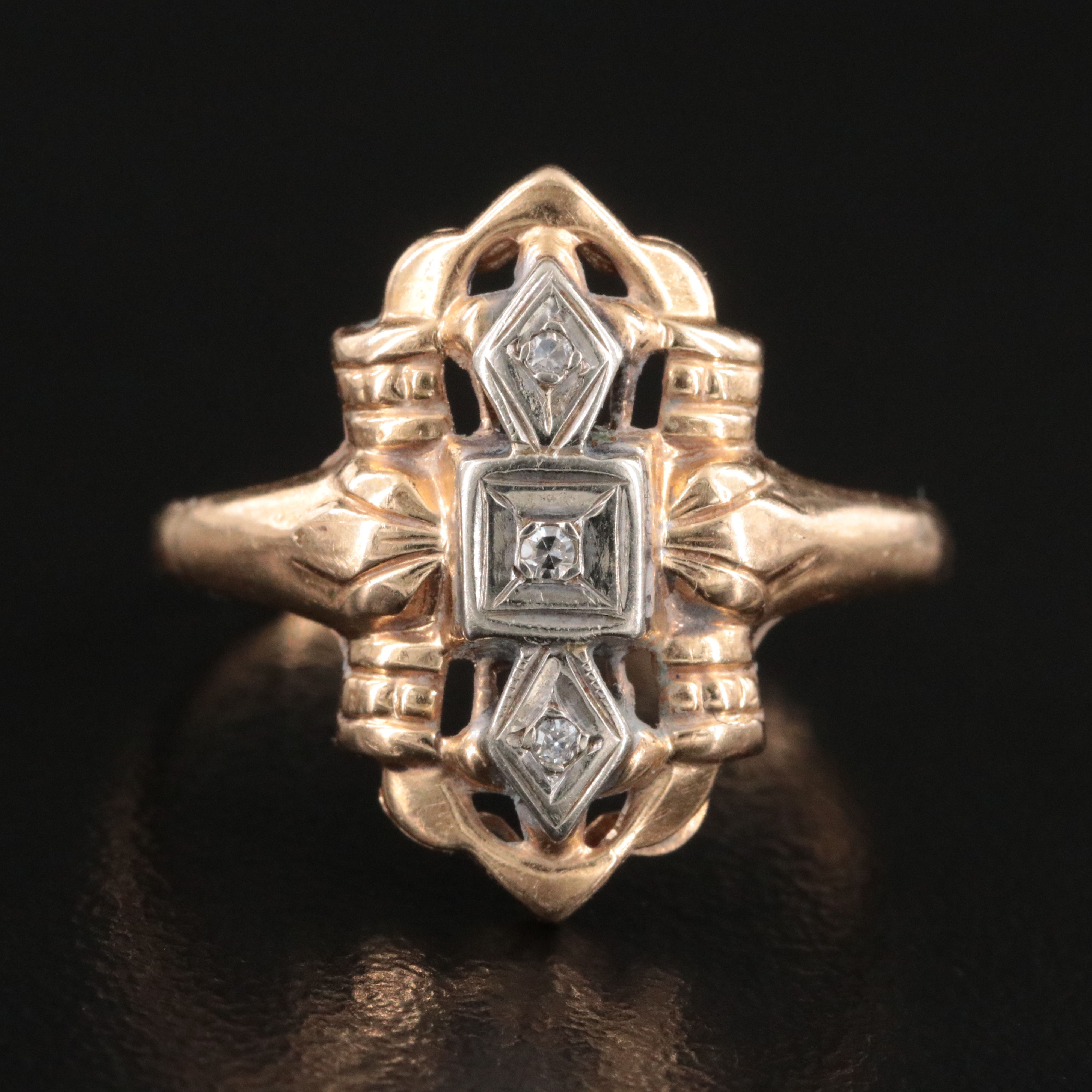 14K Two-Tone 0.02 CTW Diamond Ring