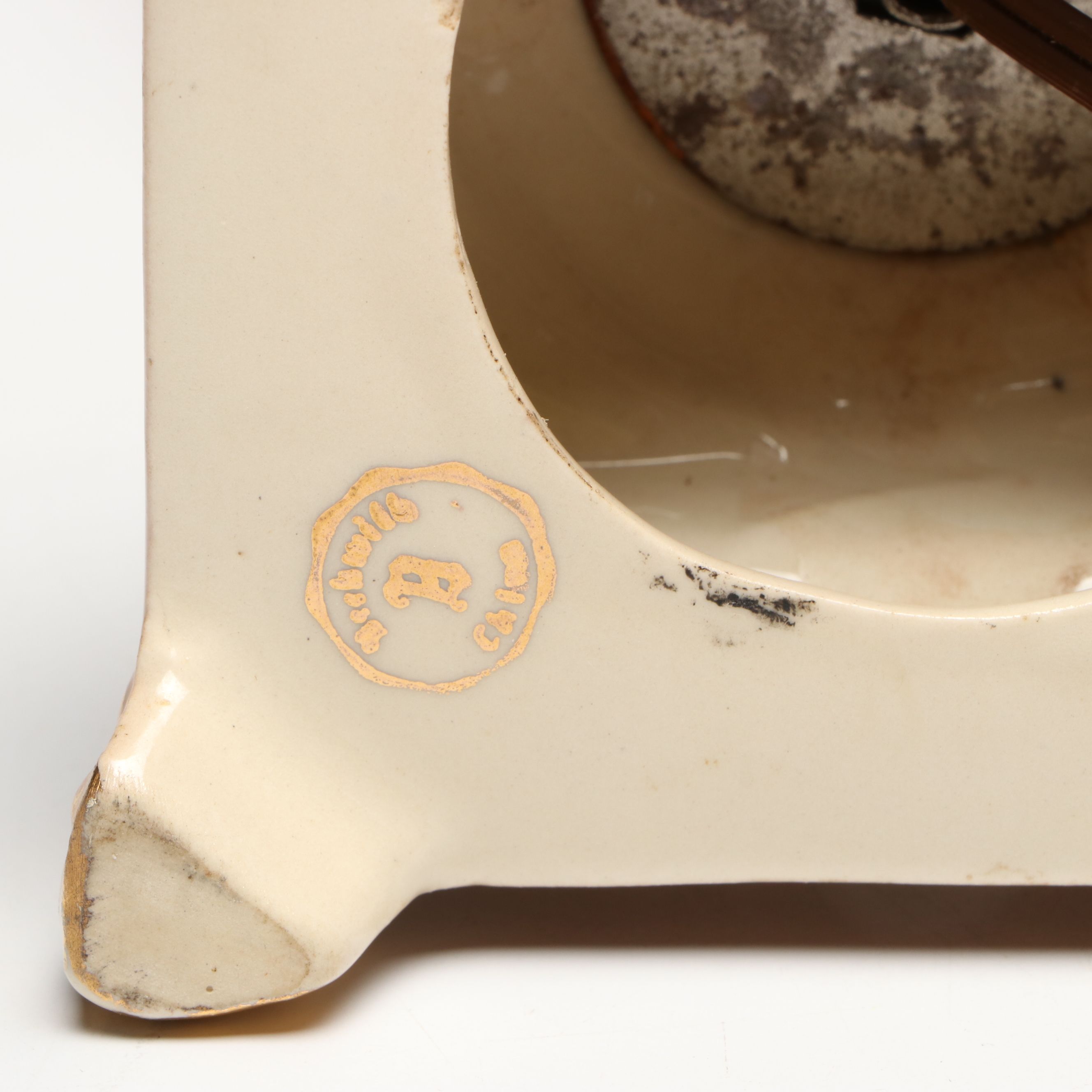 Beckwith Hand-Painted Gilt Porcelain Urn Table Lamp, Early to Mid-20th Century