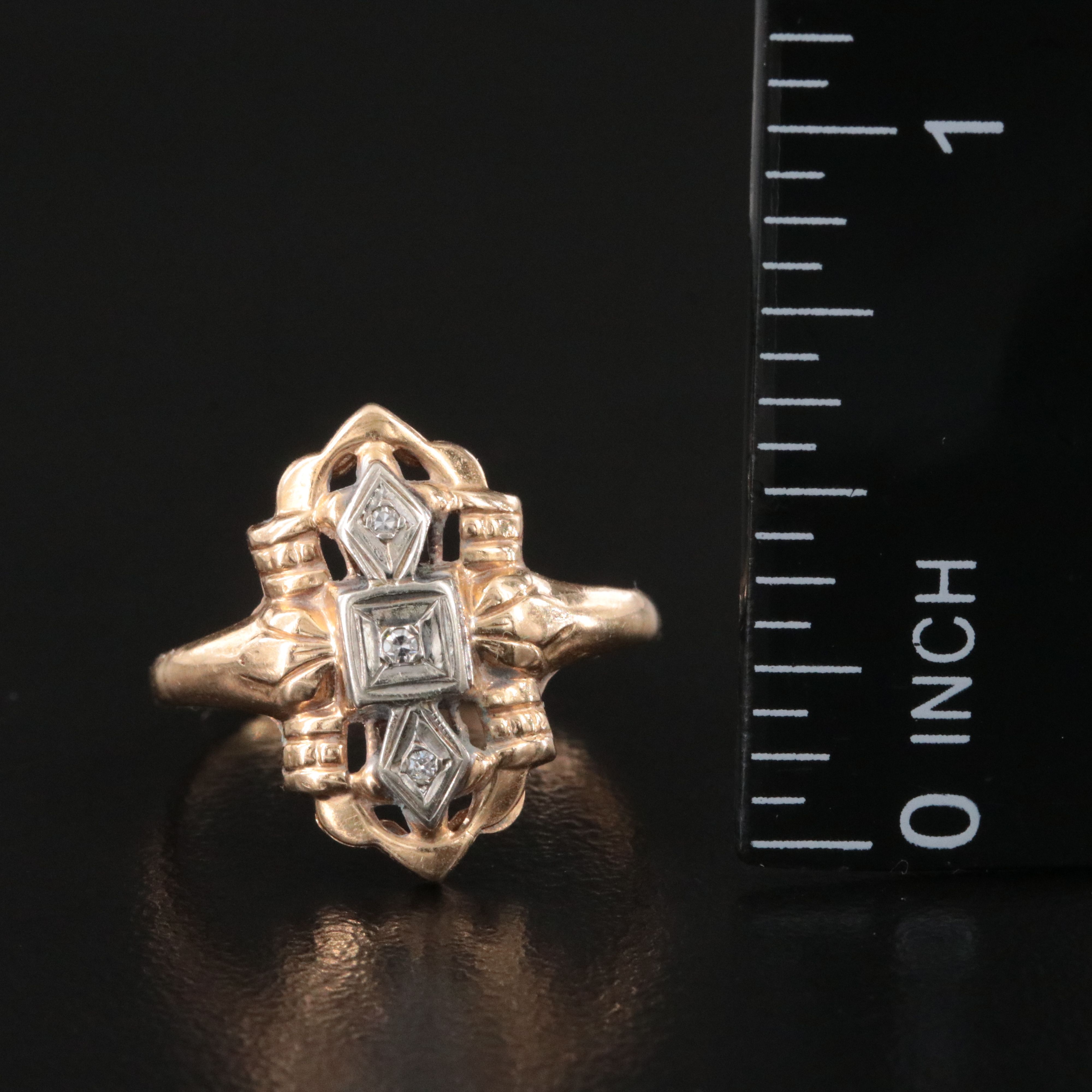 14K Two-Tone 0.02 CTW Diamond Ring