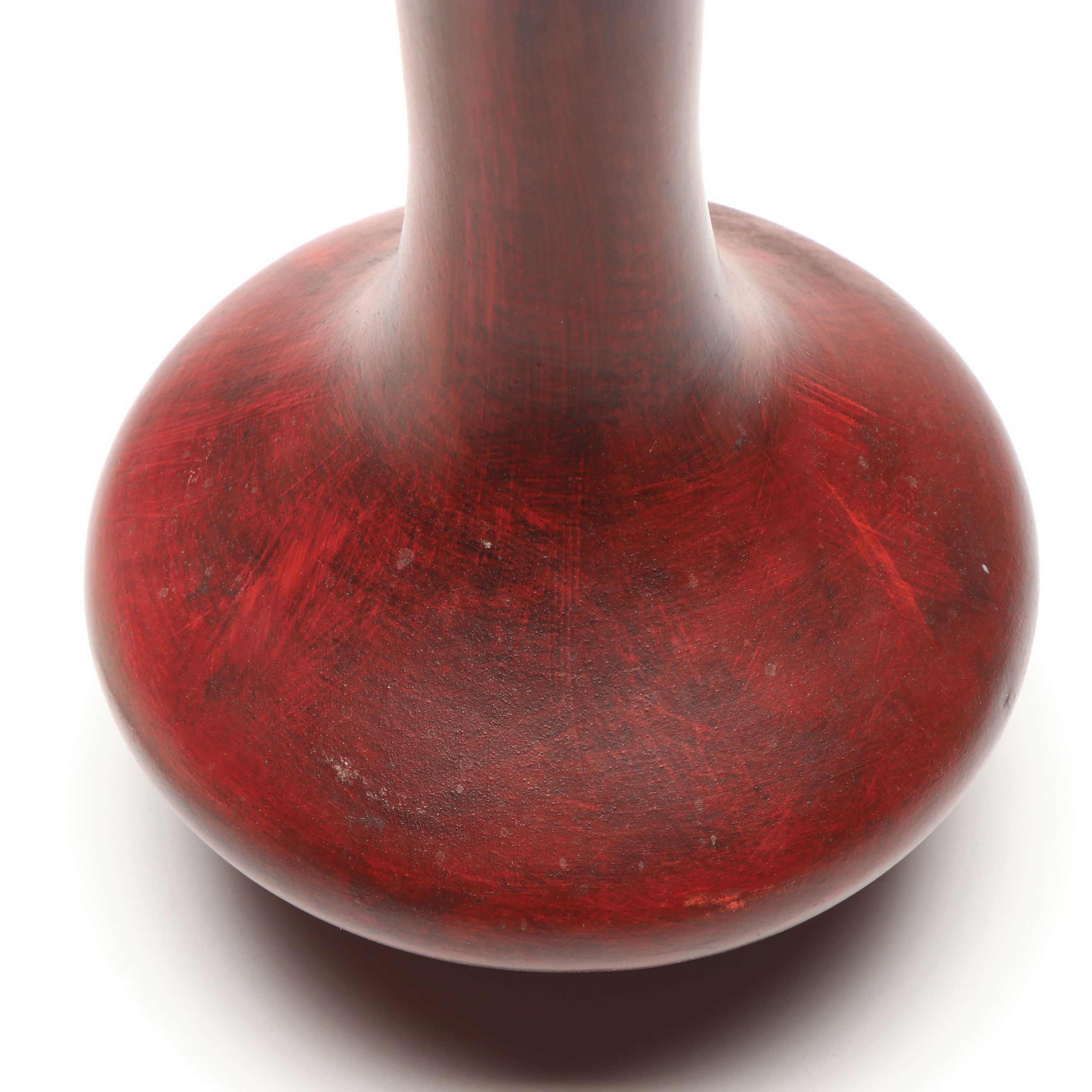 Signed John Dineh Buffalo Sgraffito Vessel and Other Art Pottery Vase