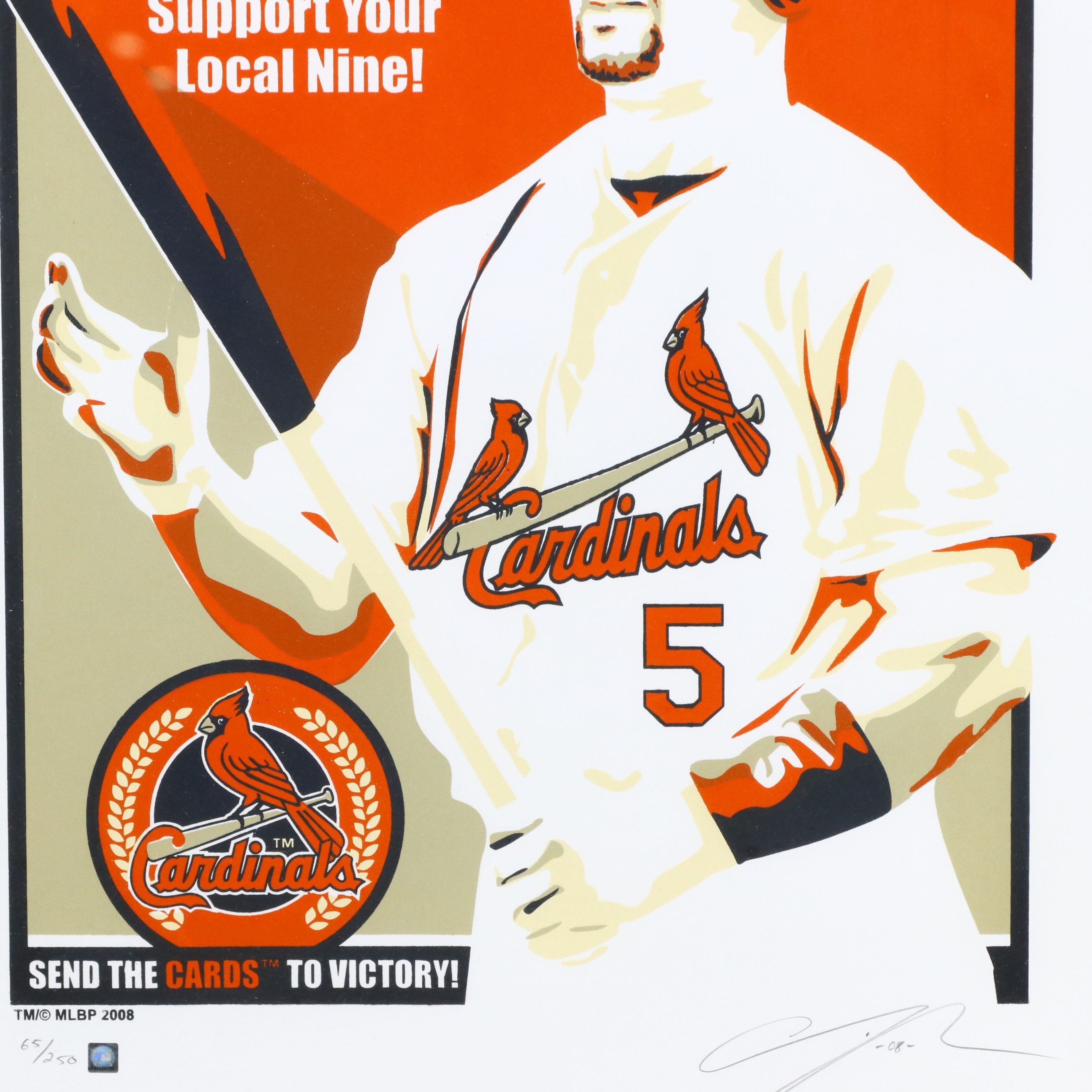 Cardinals MLB Serigraph Poster "Enlist Today," 2008