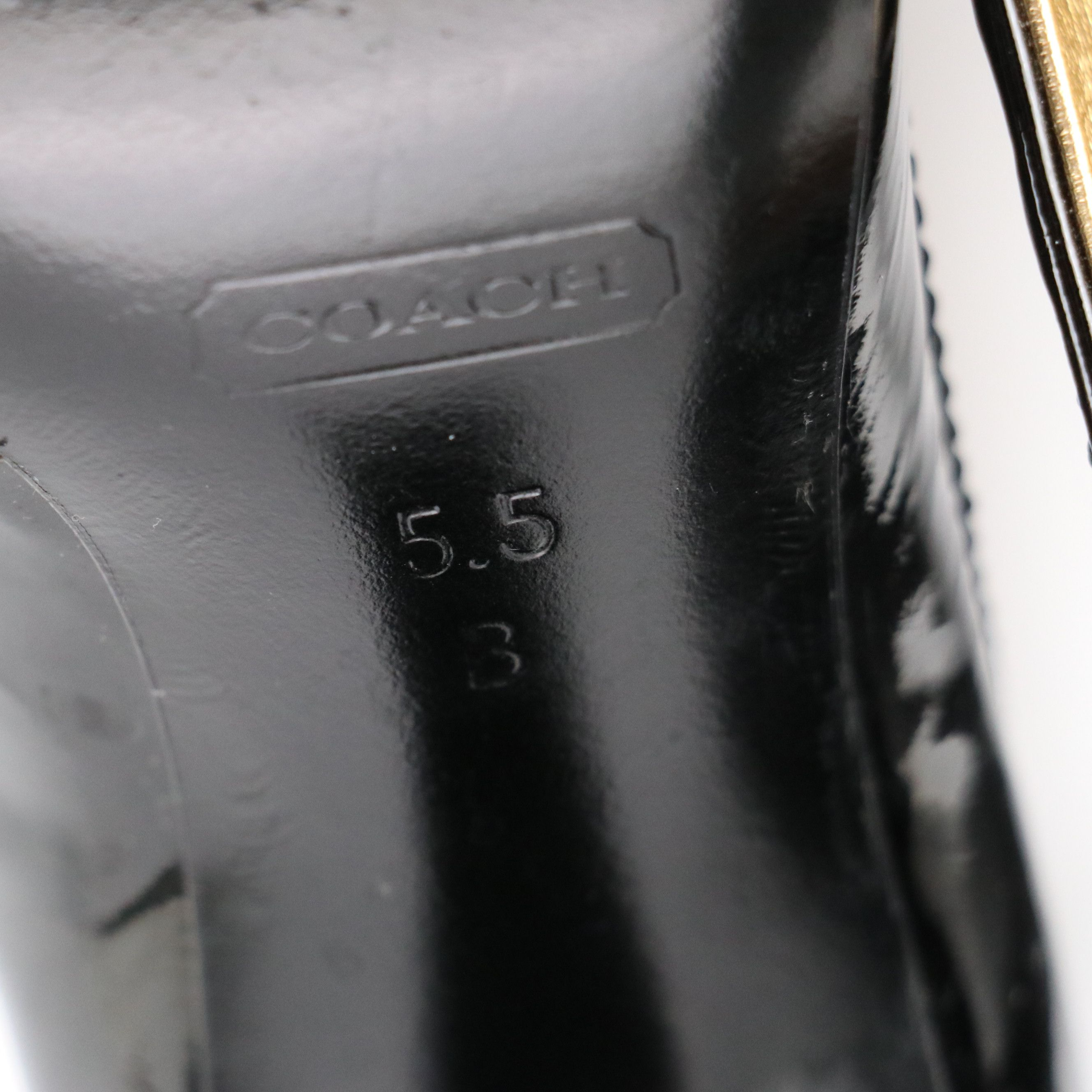 Coach Charley Pumps in Patent Leather and Signature Canvas with Boxes