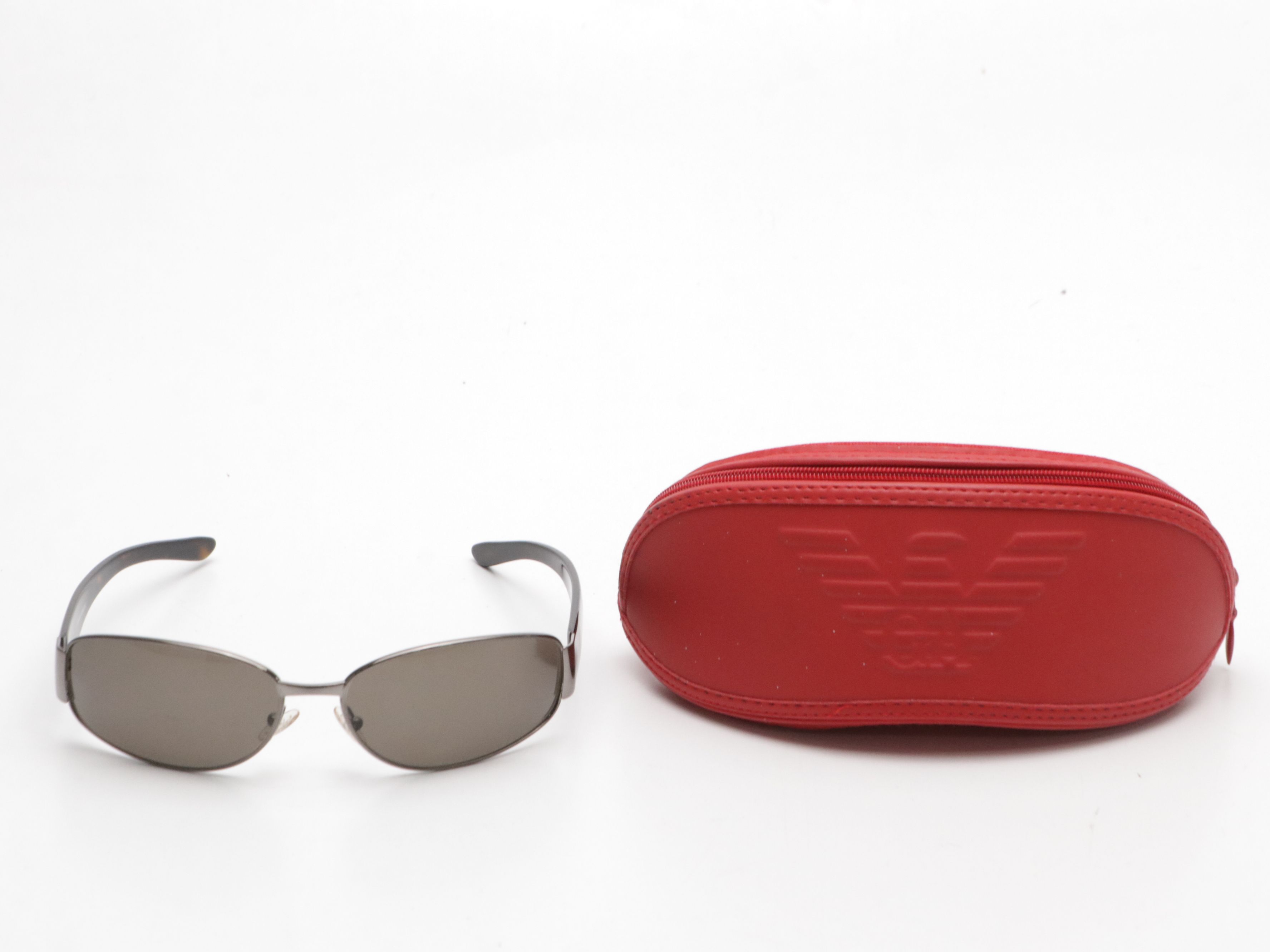 Calvin Klein Oval Sunglasses, Giorgio Armani Wrap Sunglasses, With Cases