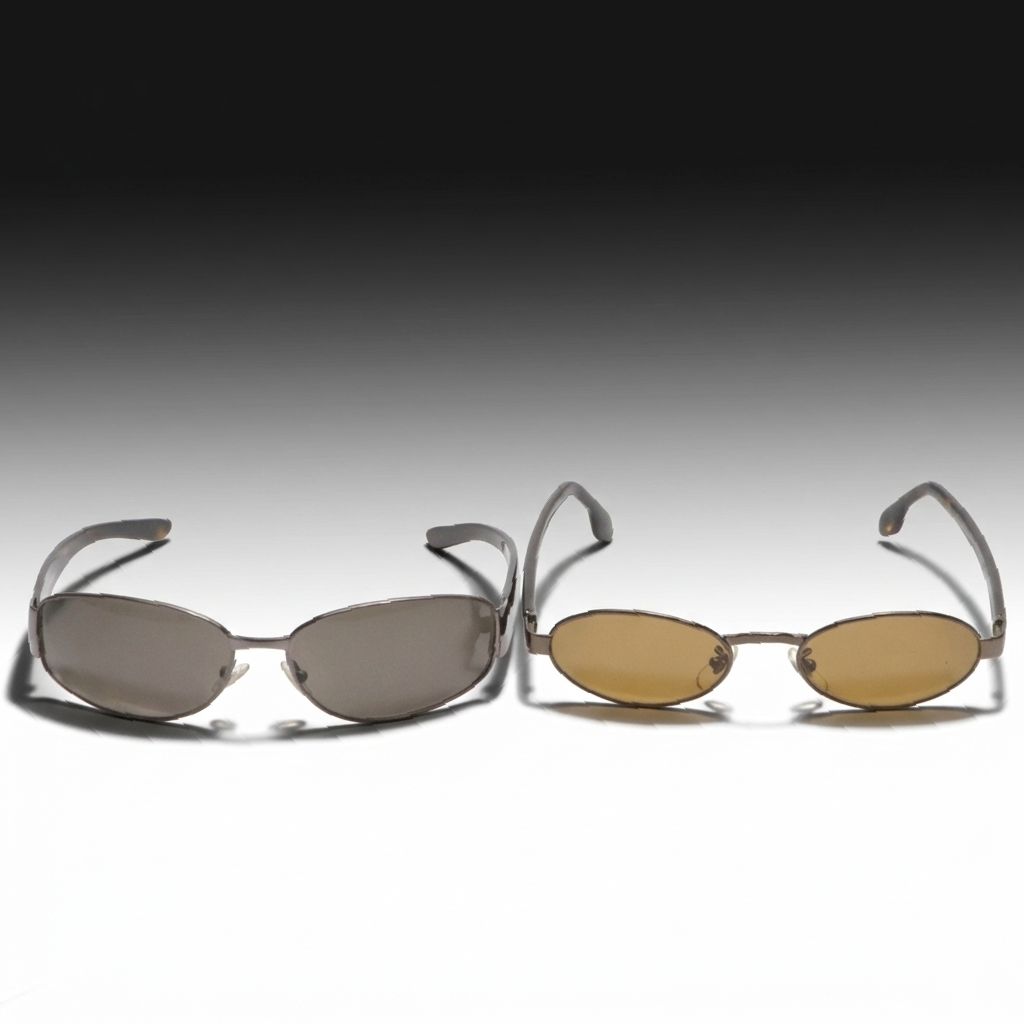 Calvin Klein Oval Sunglasses, Giorgio Armani Wrap Sunglasses, With Cases