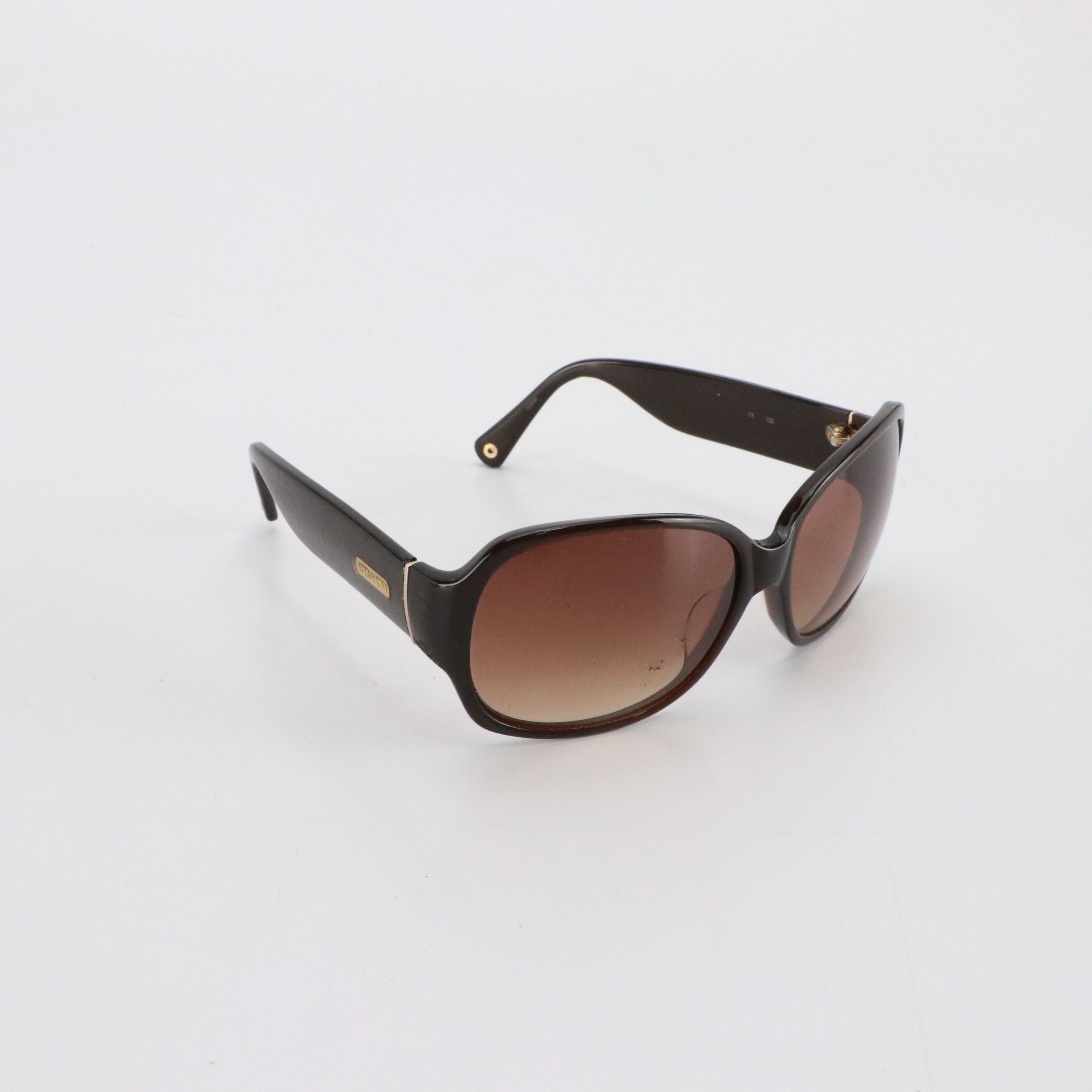 Coach Oversized Brown and Rectangular Black Sunglasses, With Case