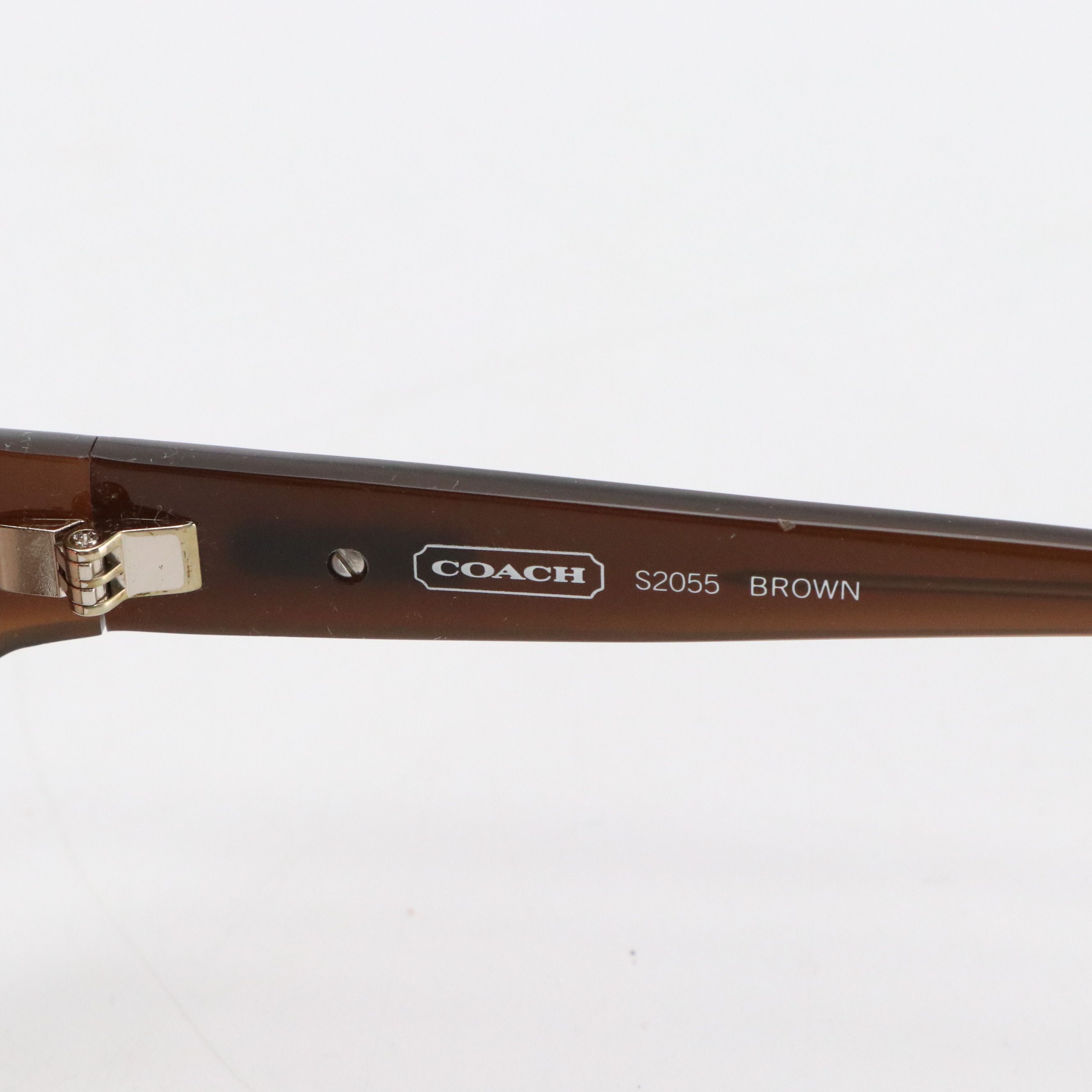 Coach Oversized Brown and Rectangular Black Sunglasses, With Case