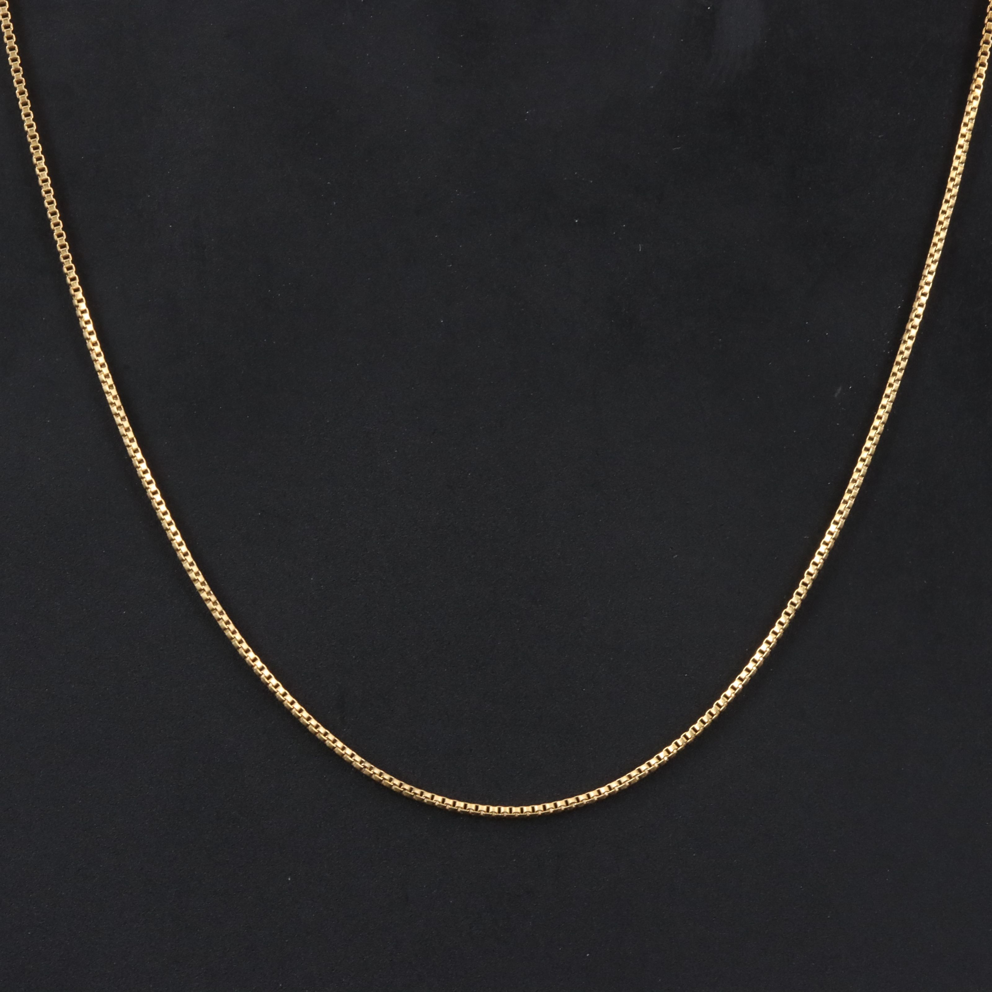 14K Box Chain Necklace