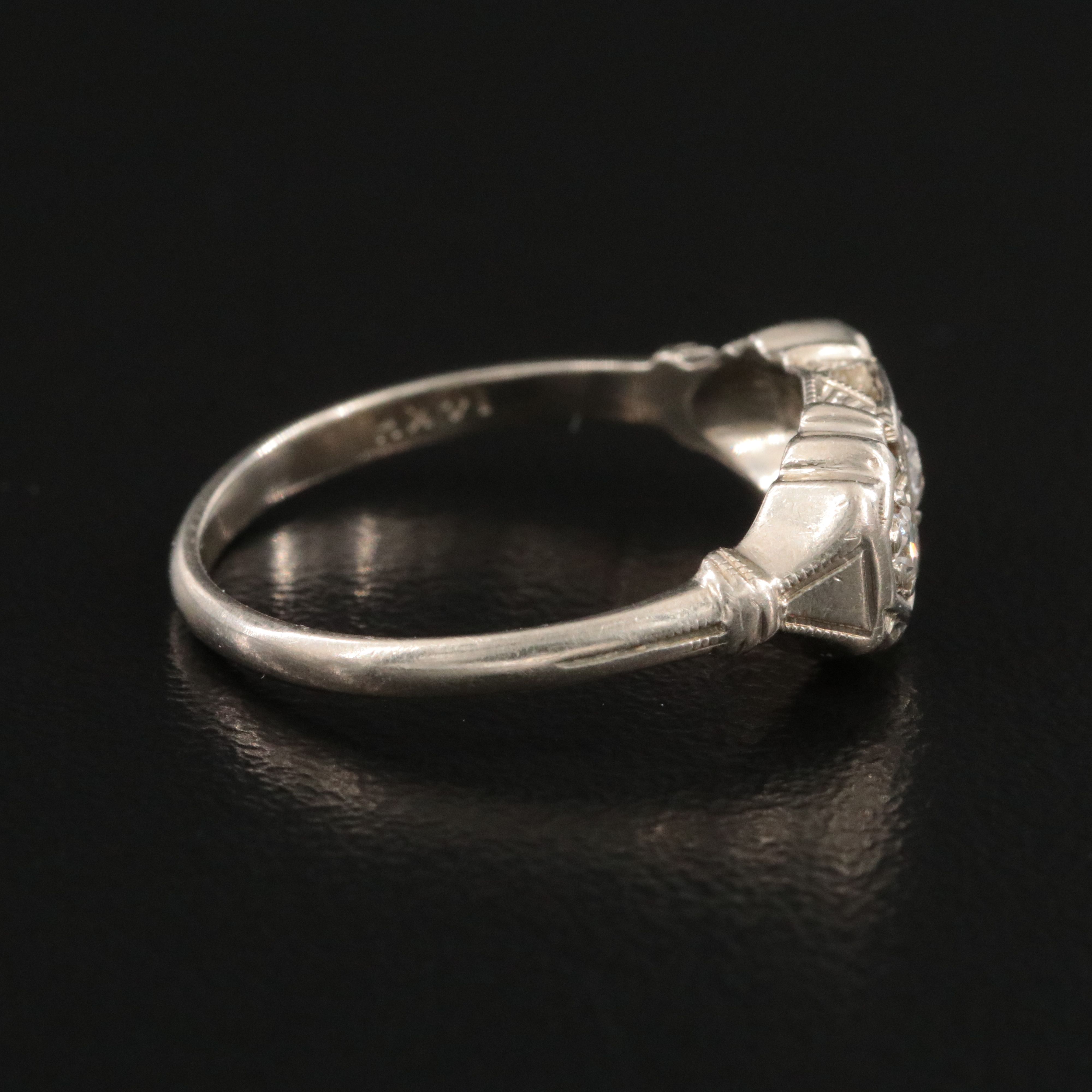 Art Deco 14K 0.16 CTW Diamond Ring