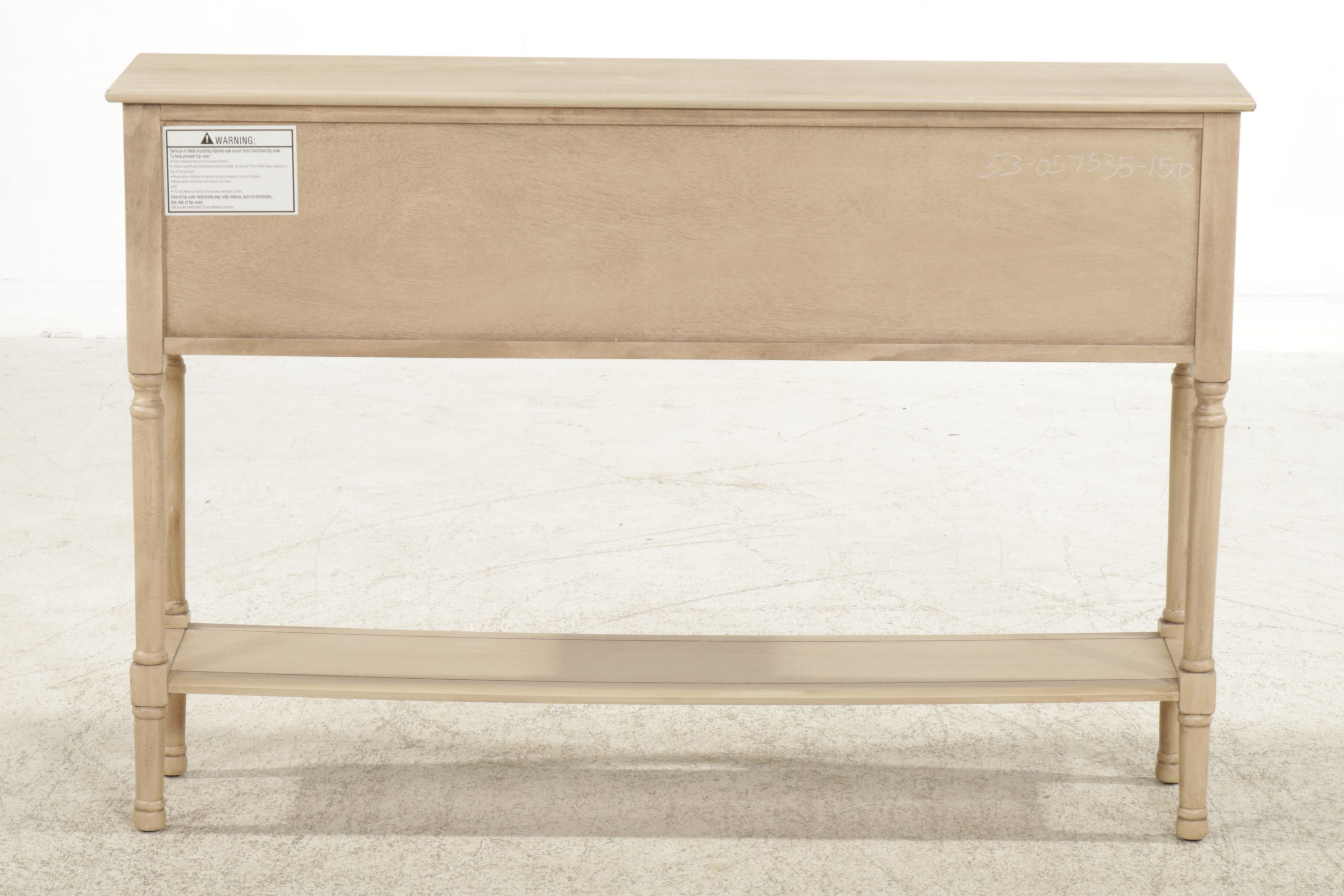 Wood Hall Table with Pickled Painted Finish, 21st Century