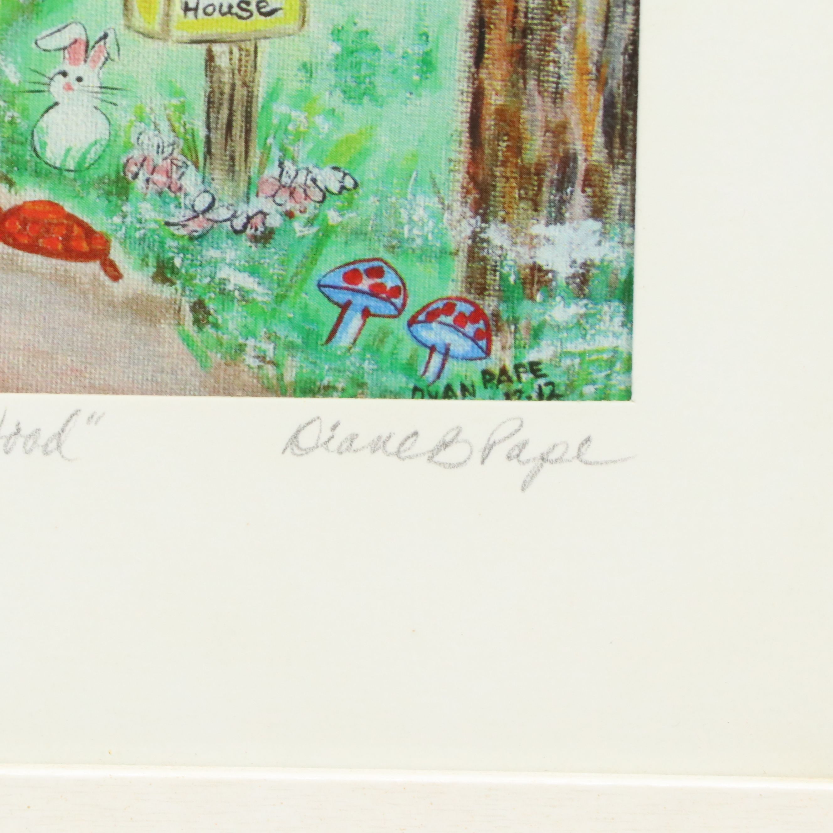 Diane Pape Offset Lithographs "Humpty's House" and "Little Red Riding Hood"