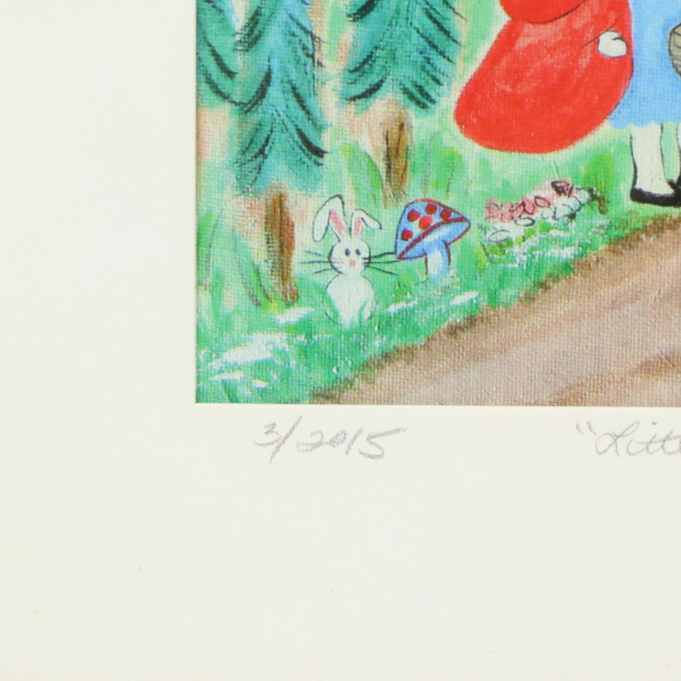 Diane Pape Offset Lithographs "Humpty's House" and "Little Red Riding Hood"