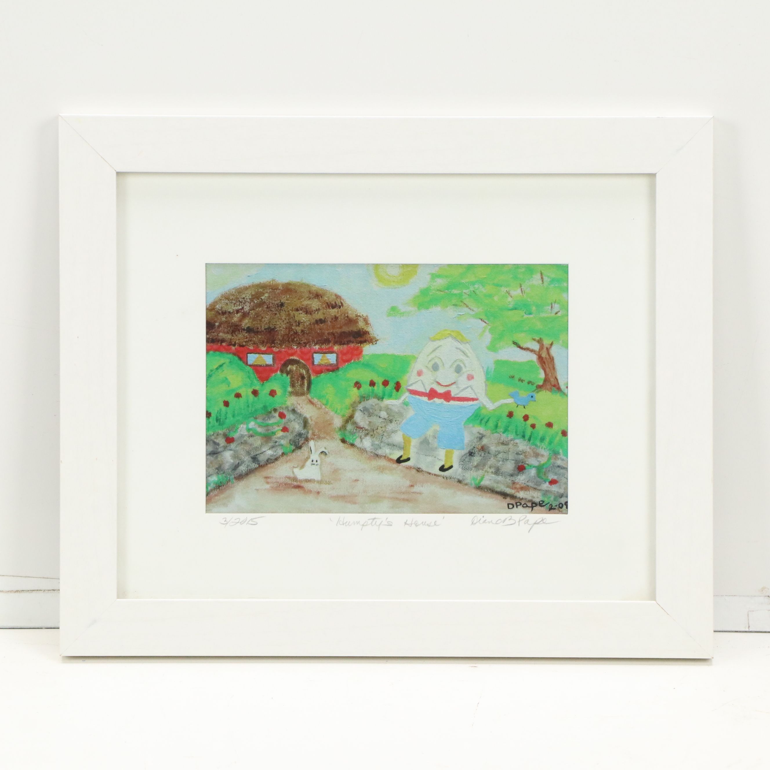 Diane Pape Offset Lithographs "Humpty's House" and "Little Red Riding Hood"