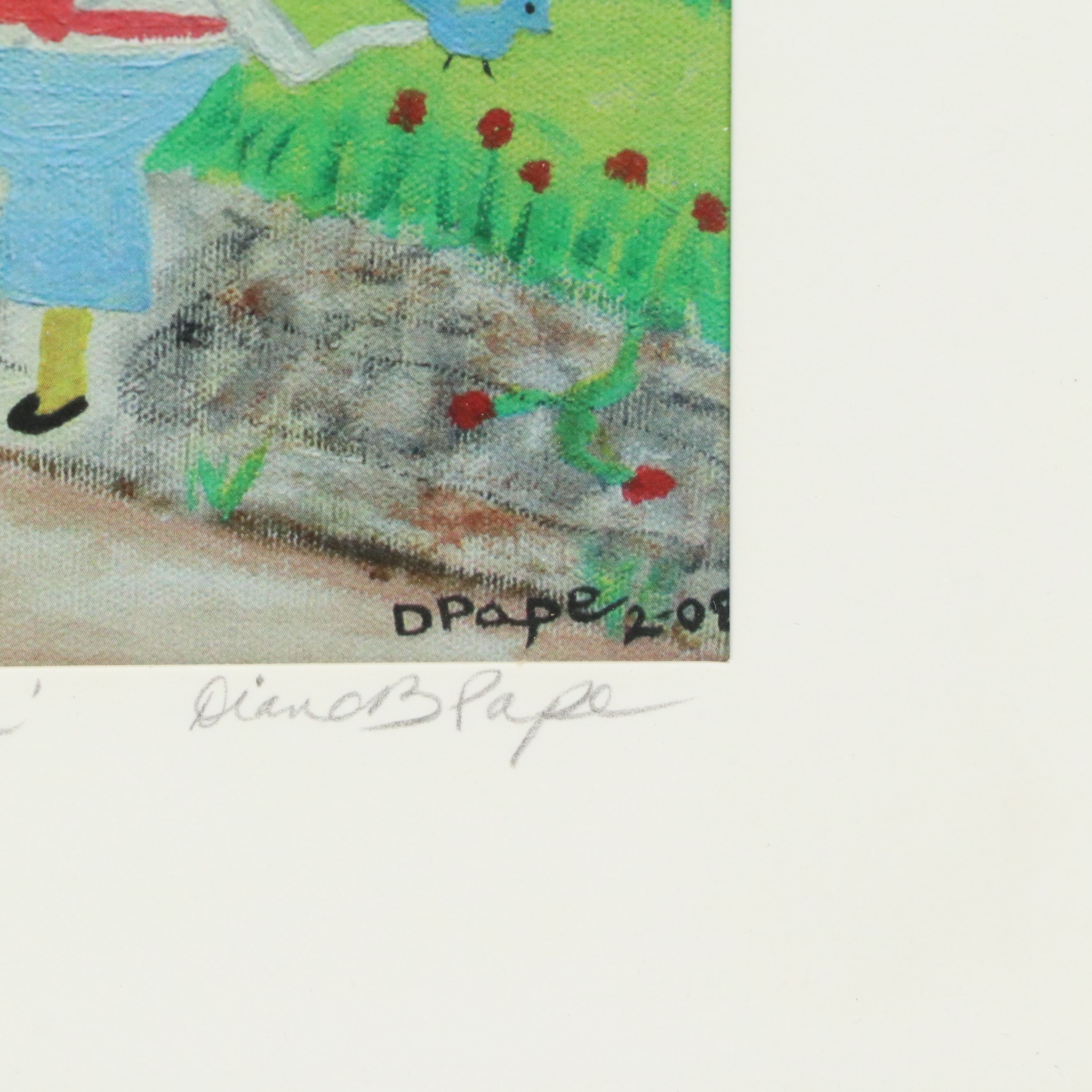 Diane Pape Offset Lithographs "Humpty's House" and "Little Red Riding Hood"