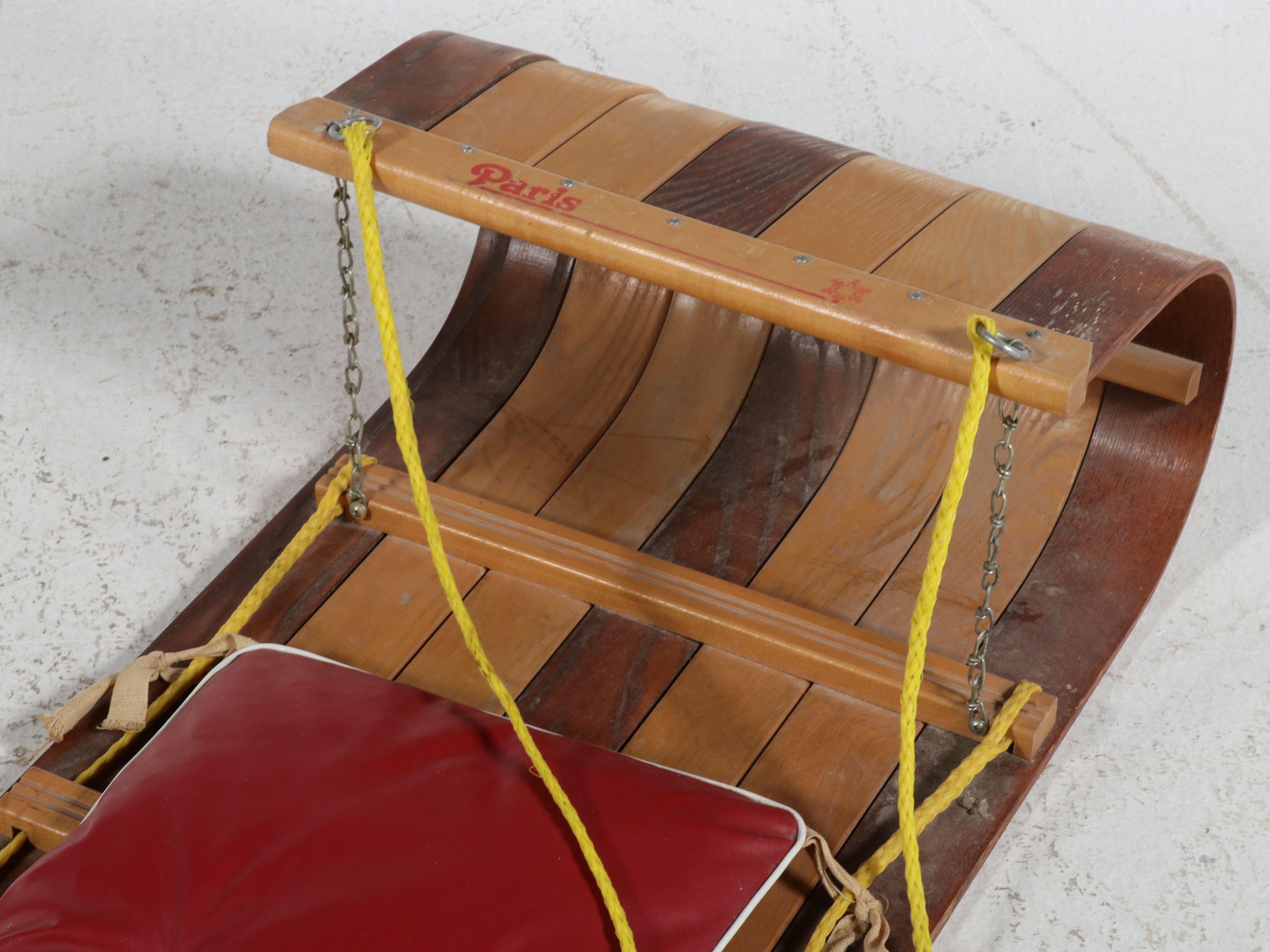 Paris Wooden Toboggan, Mid-20th Century