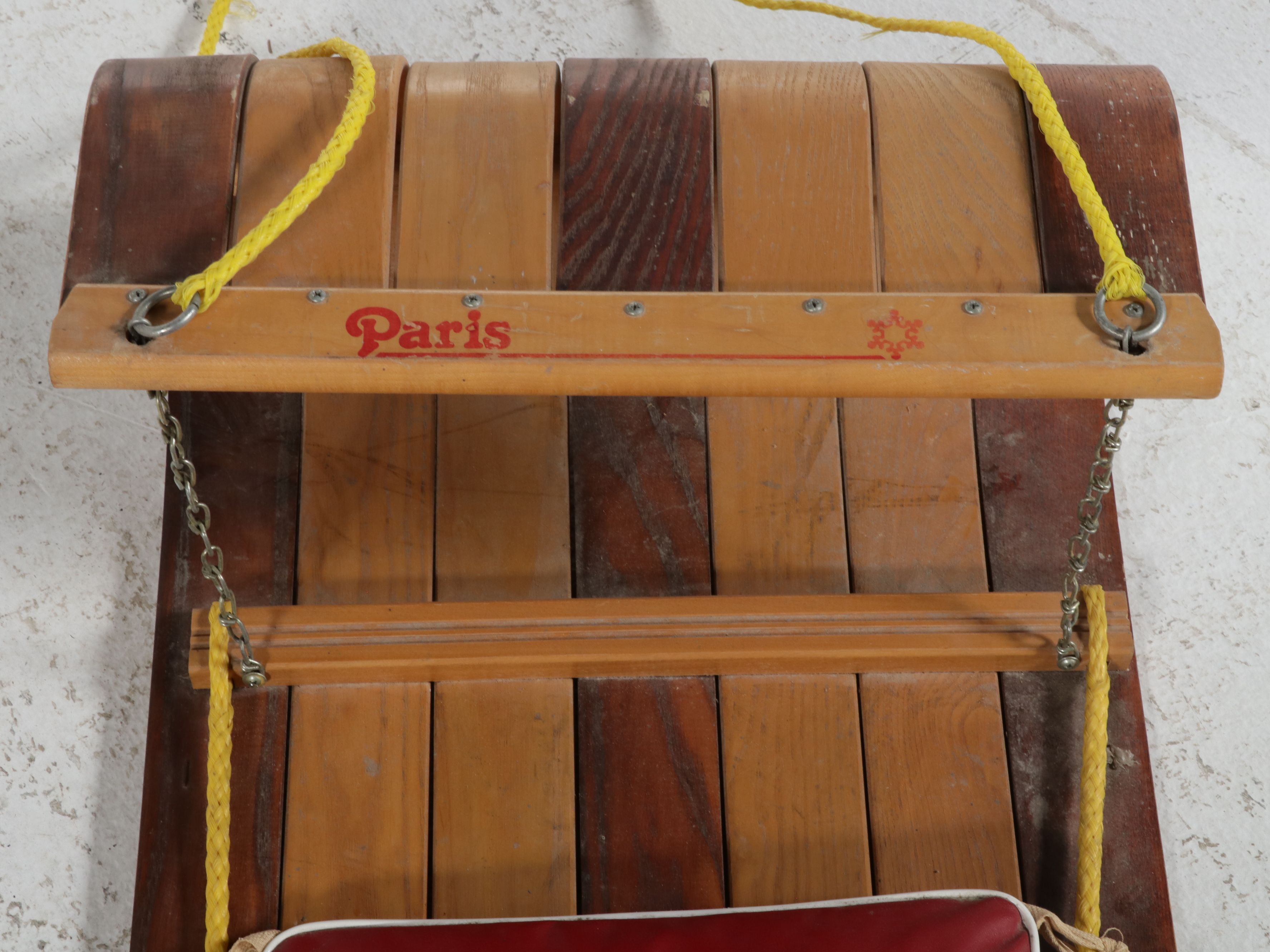 Paris Wooden Toboggan, Mid-20th Century