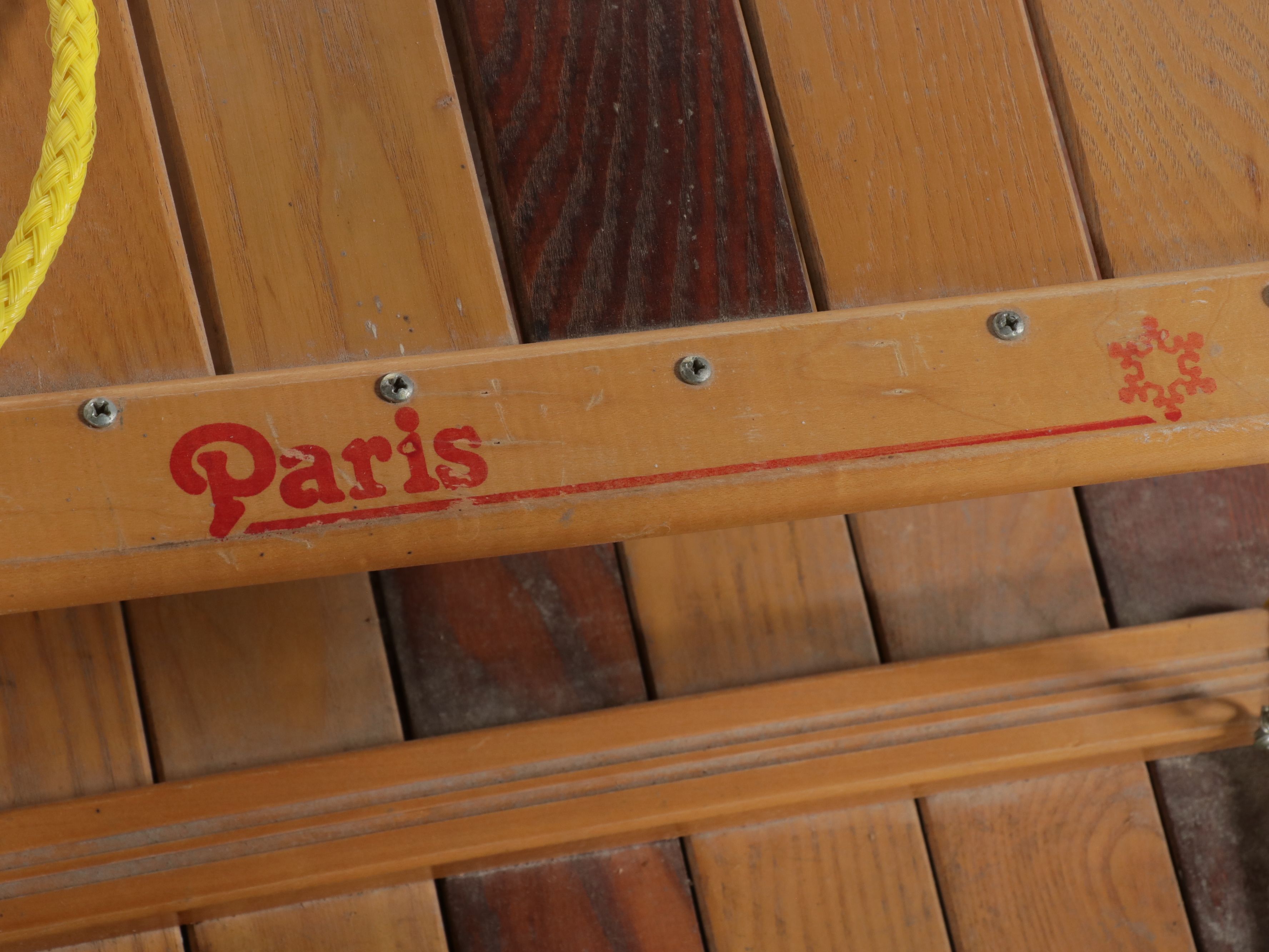 Paris Wooden Toboggan, Mid-20th Century