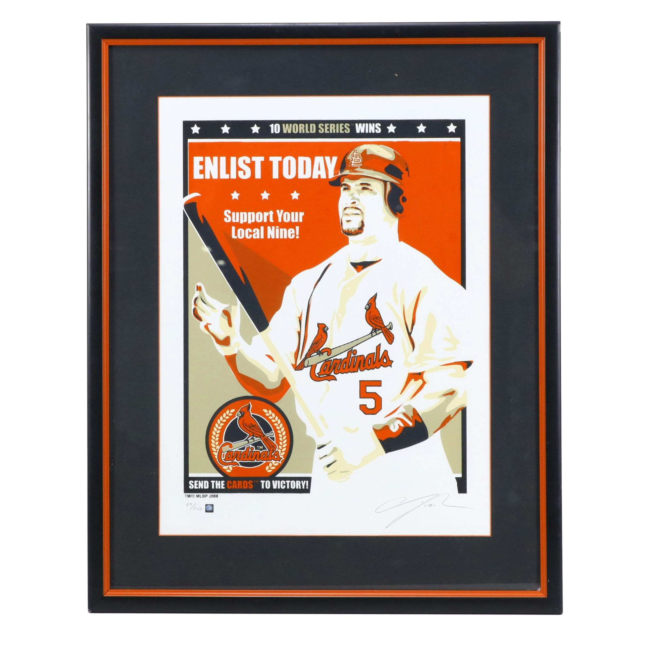 Cardinals MLB Serigraph Poster "Enlist Today," 2008