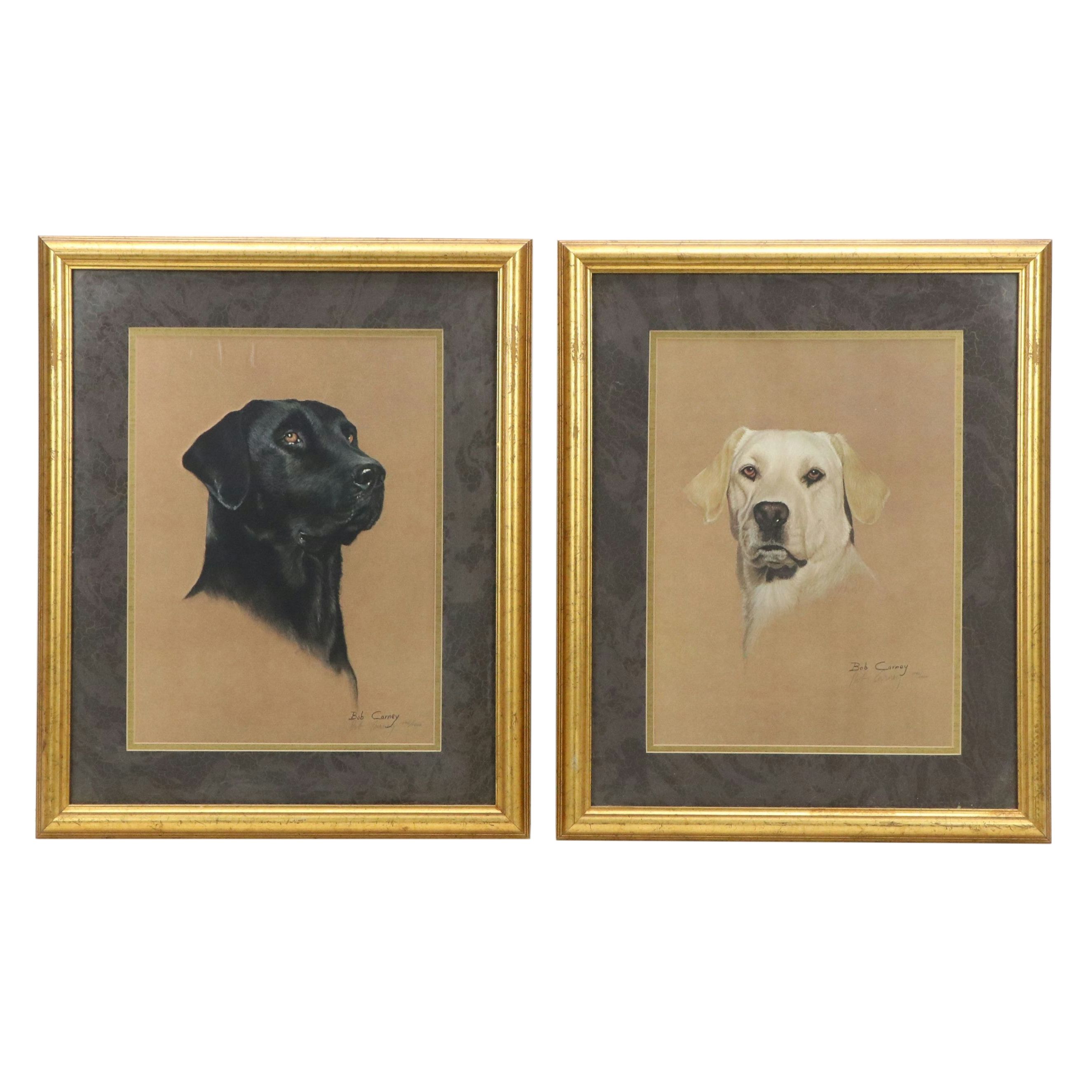 Bob Carney Offset Lithographs of Dog Portraits