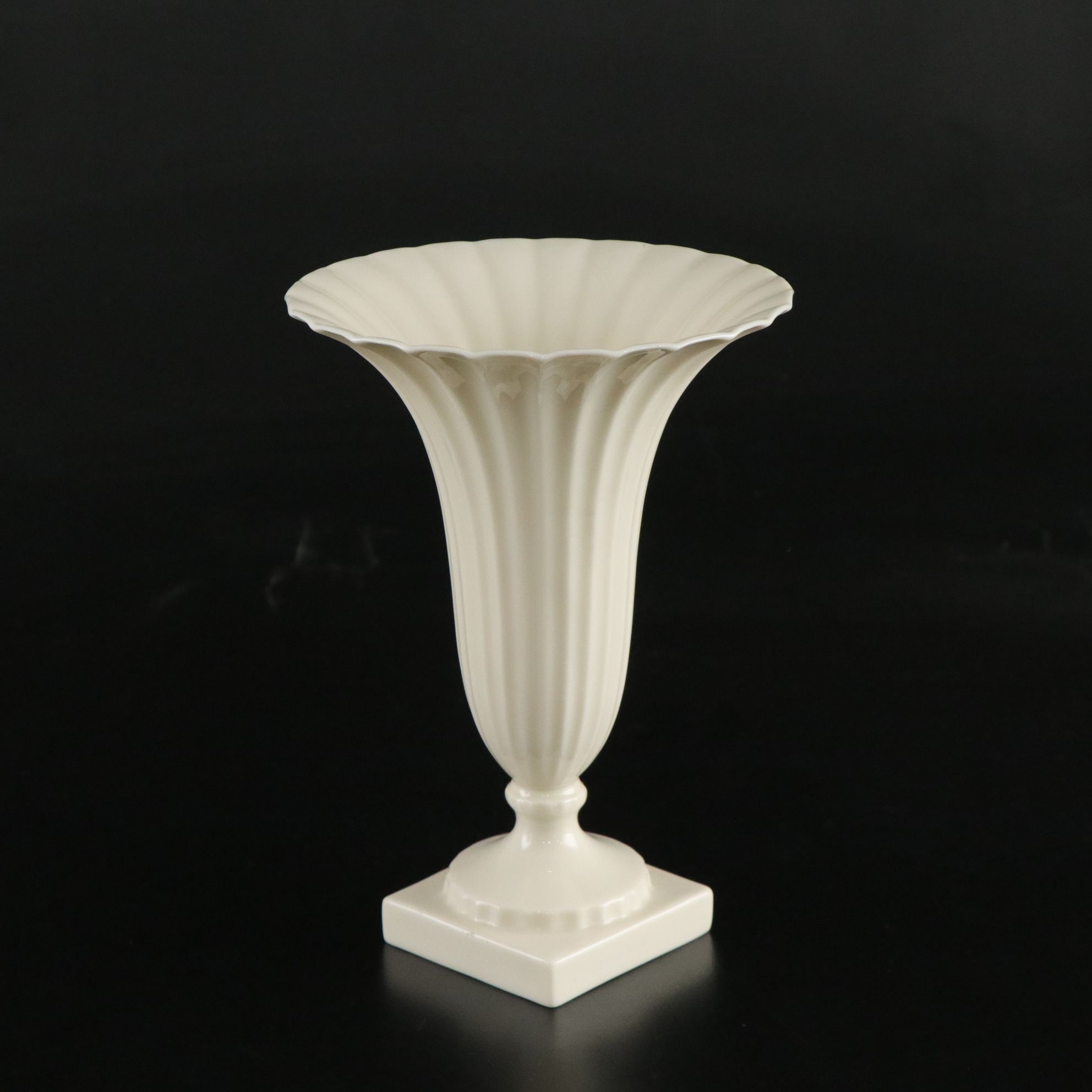 Lenox "Regal" Trumpet Vase with DeLuxe Milk Glass & Etched Glass Cylinder Vases