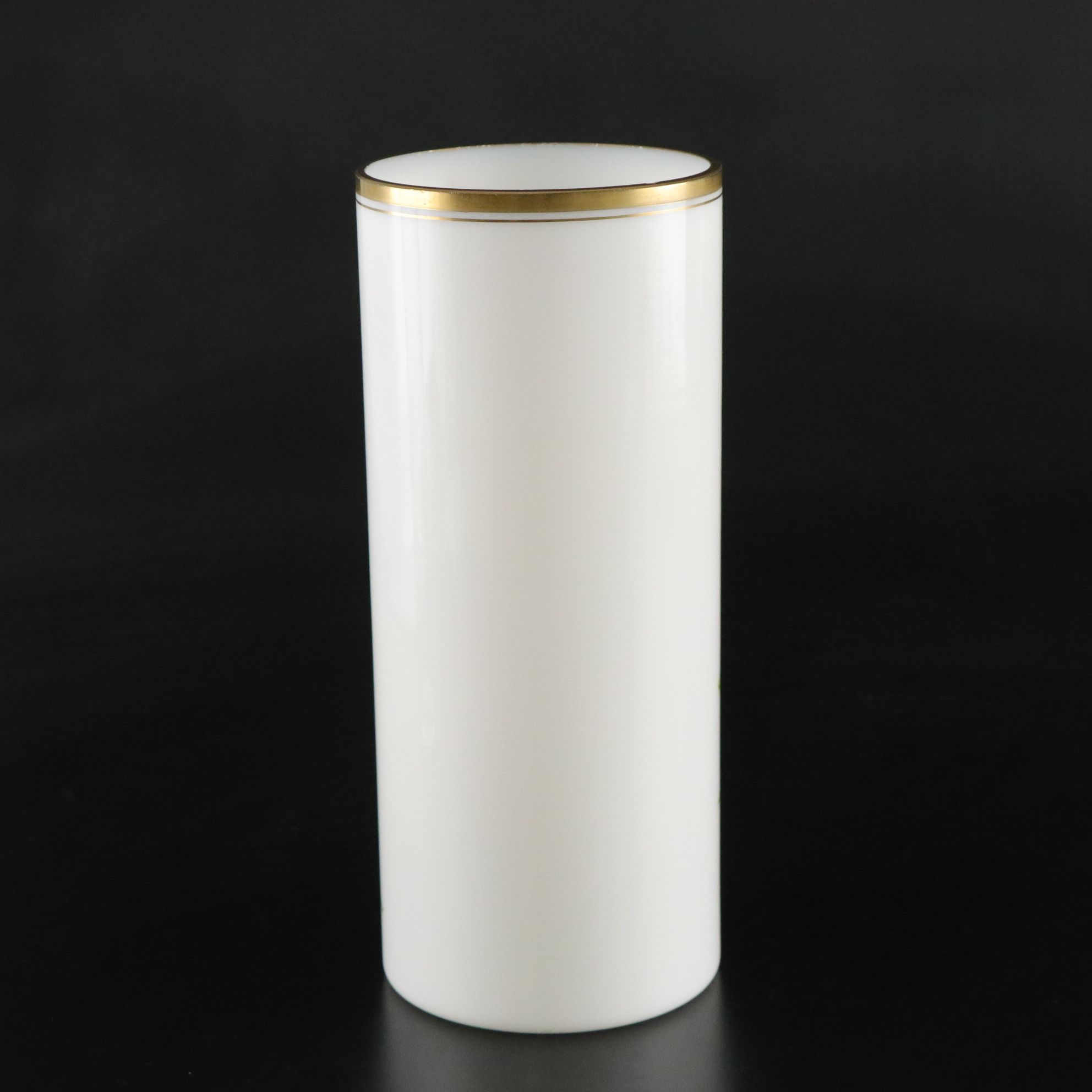 Lenox "Regal" Trumpet Vase with DeLuxe Milk Glass & Etched Glass Cylinder Vases