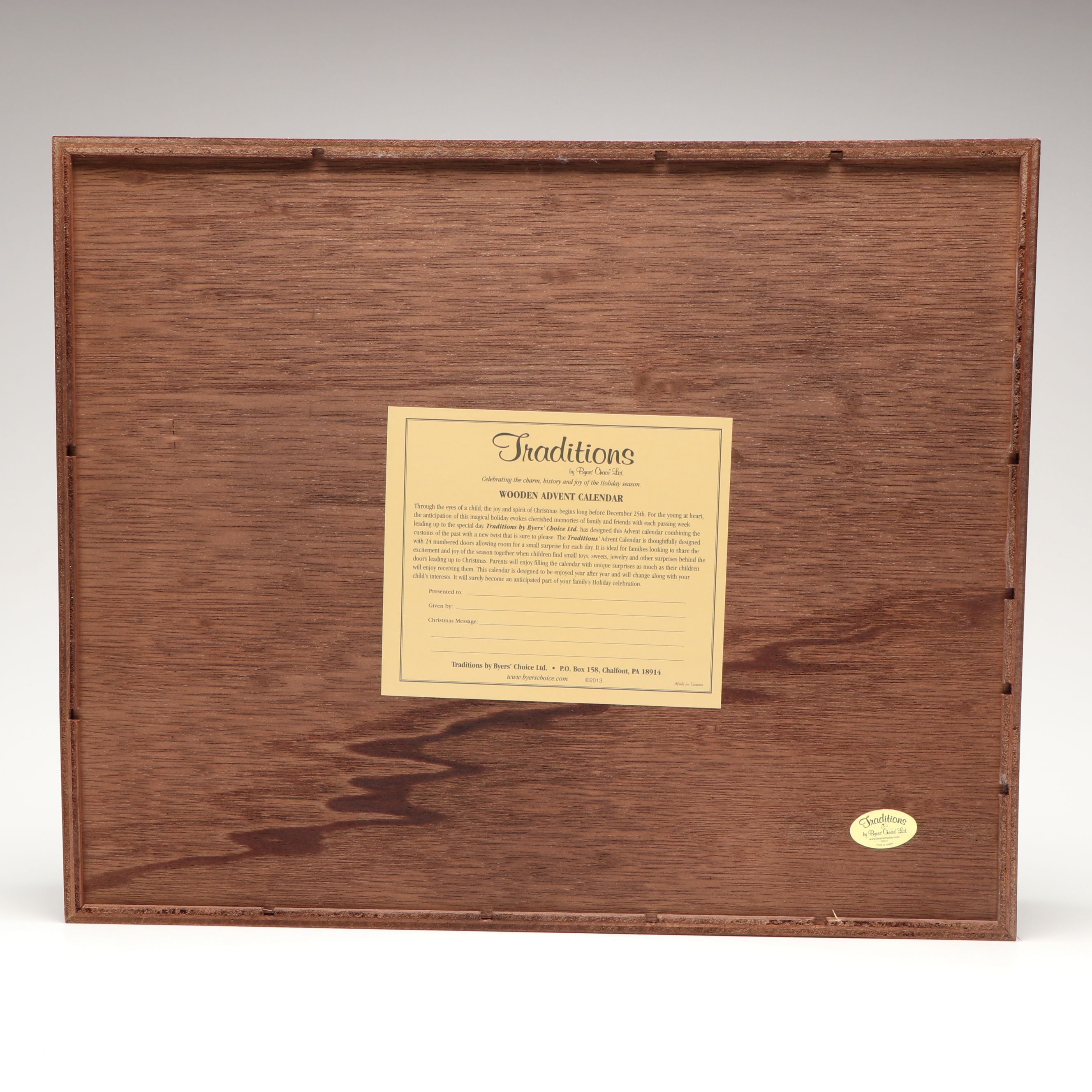 Byers' Choice Traditions Wooden Advent Calendar with More Christmas Décor