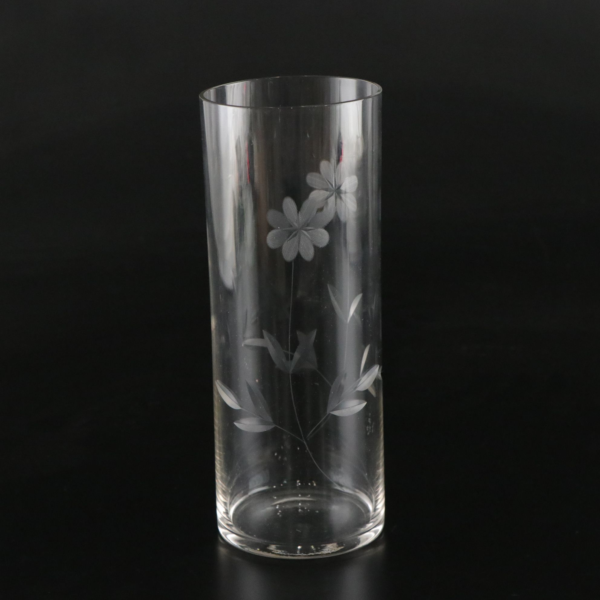 Lenox "Regal" Trumpet Vase with DeLuxe Milk Glass & Etched Glass Cylinder Vases