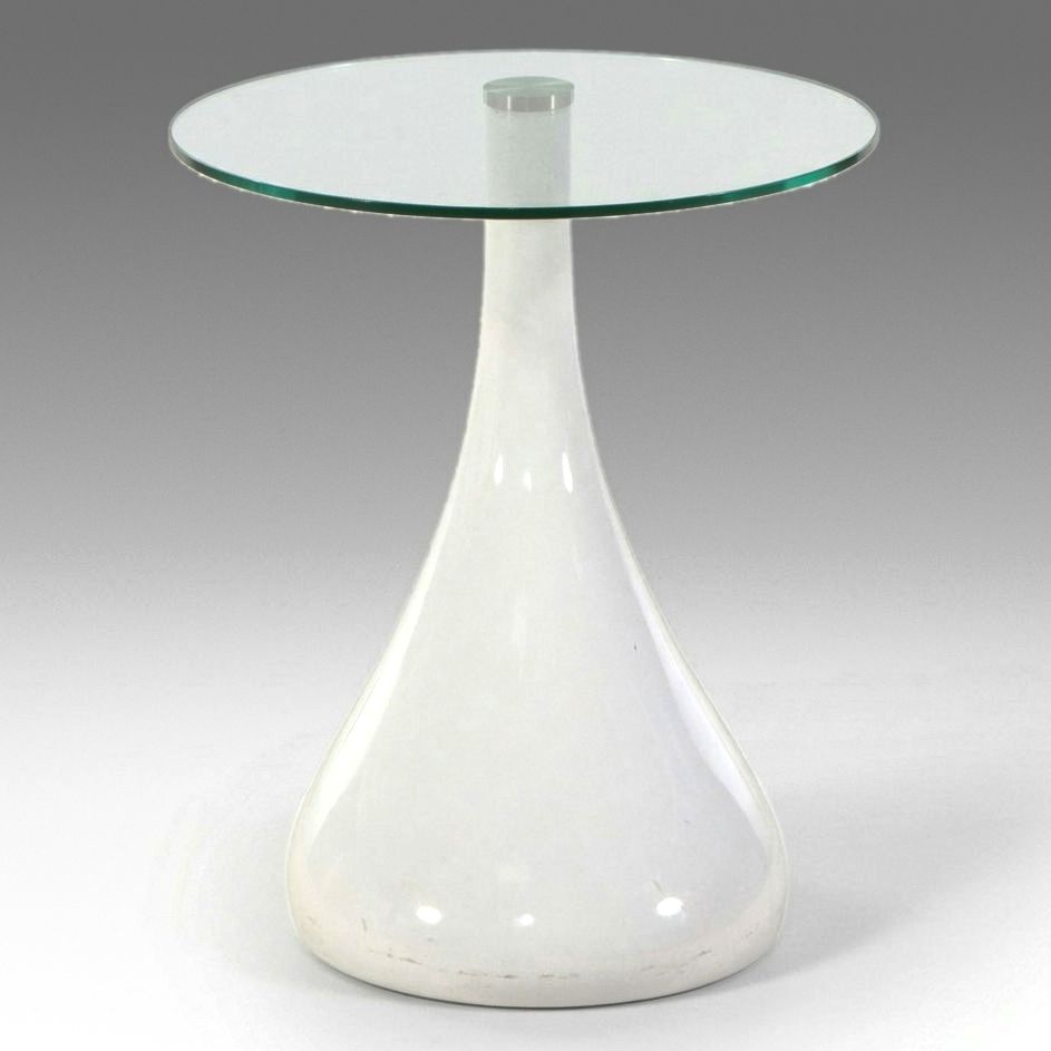 Contemporary Teardrop Pedestal Side Table, 21st Century