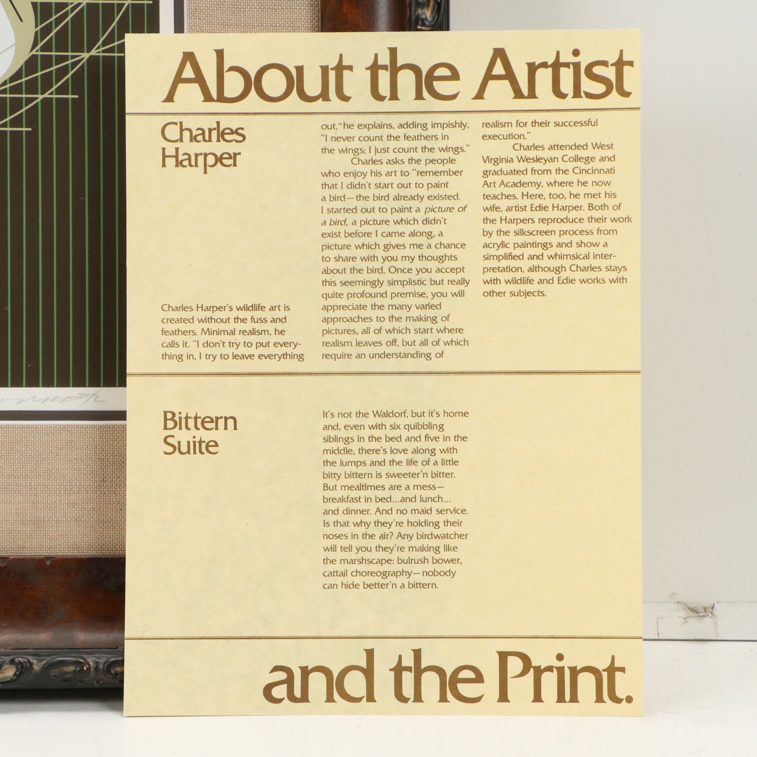 Charley Harper Serigraph "Bittern Suite"