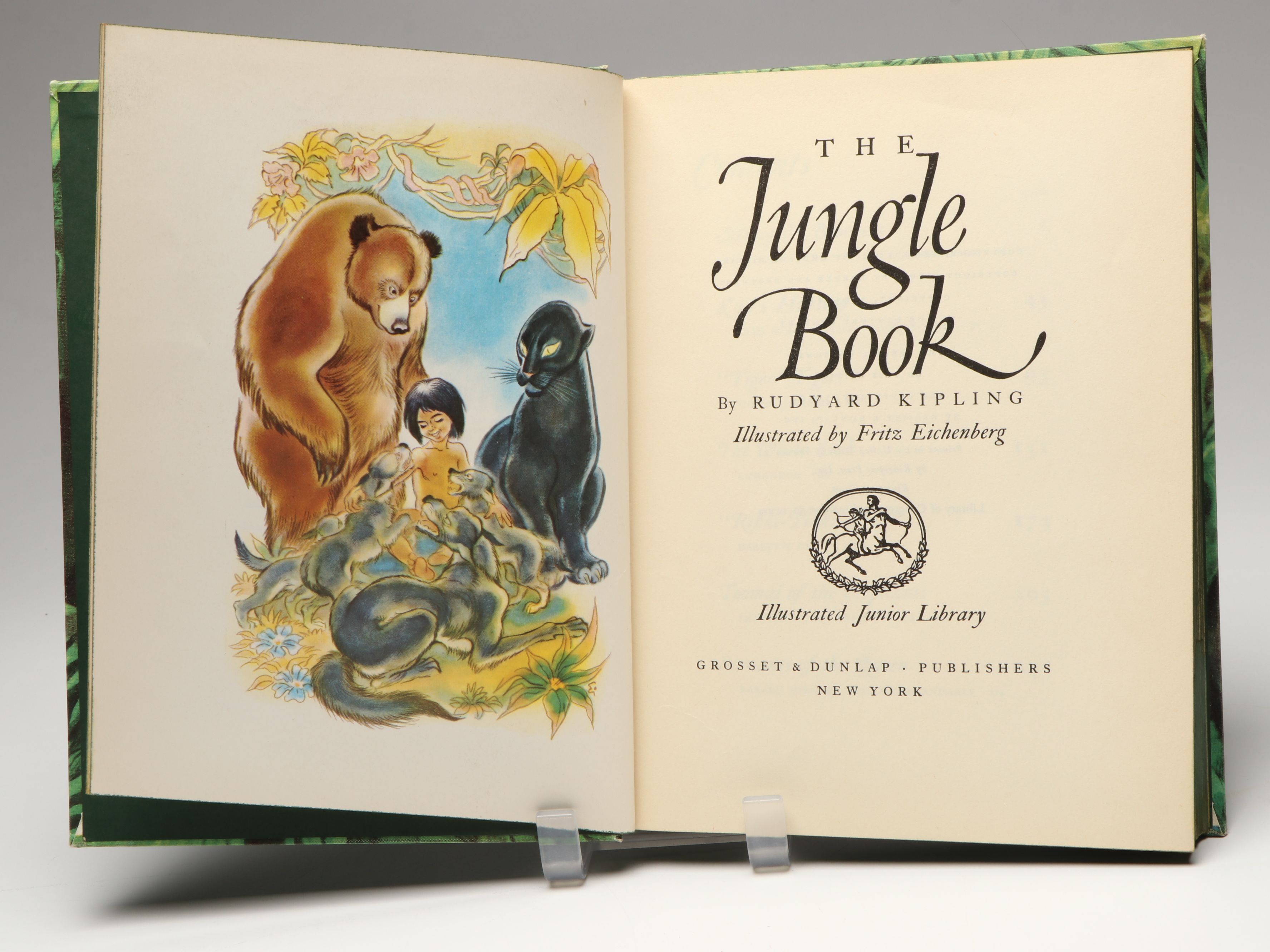 "Jungle Book" and More Illustrated Junior Library Books, Mid-20th C.