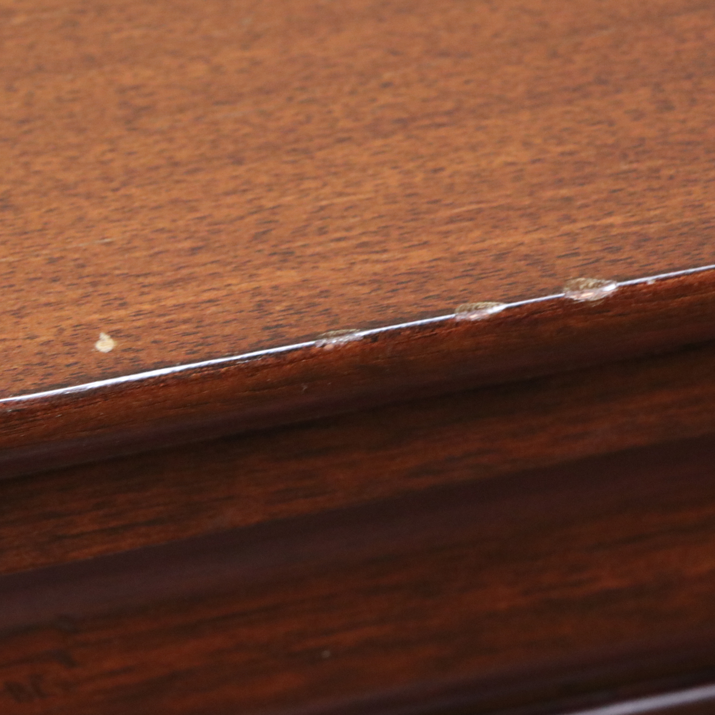 Georgian Style Mahogany Finish Console Table with Open Gallery