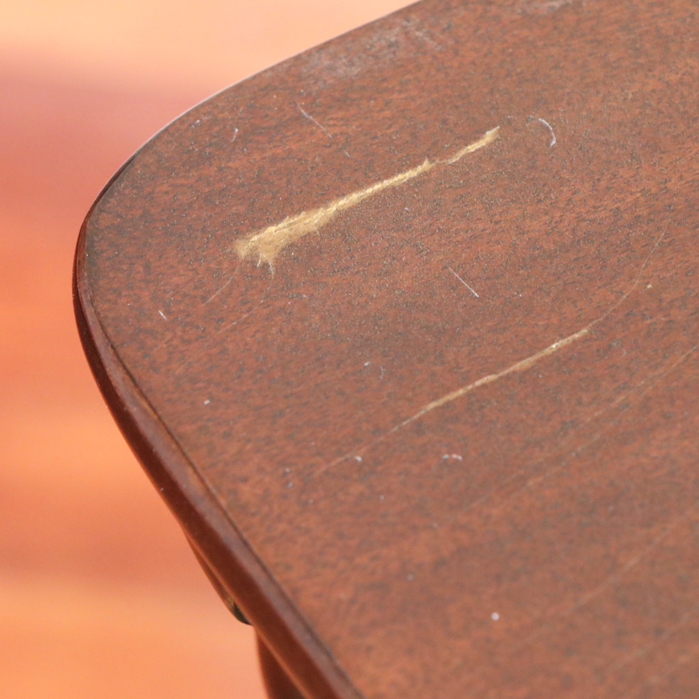 Georgian Style Mahogany Finish Console Table with Open Gallery