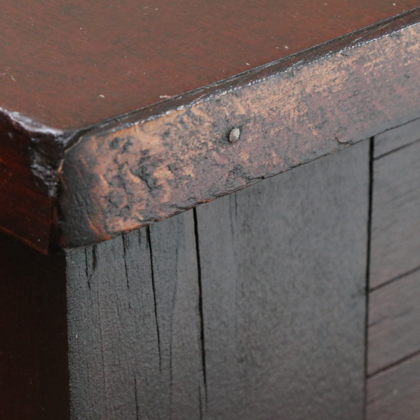 American Empire Flame Mahogany Four-Drawer Chest, 19th Century