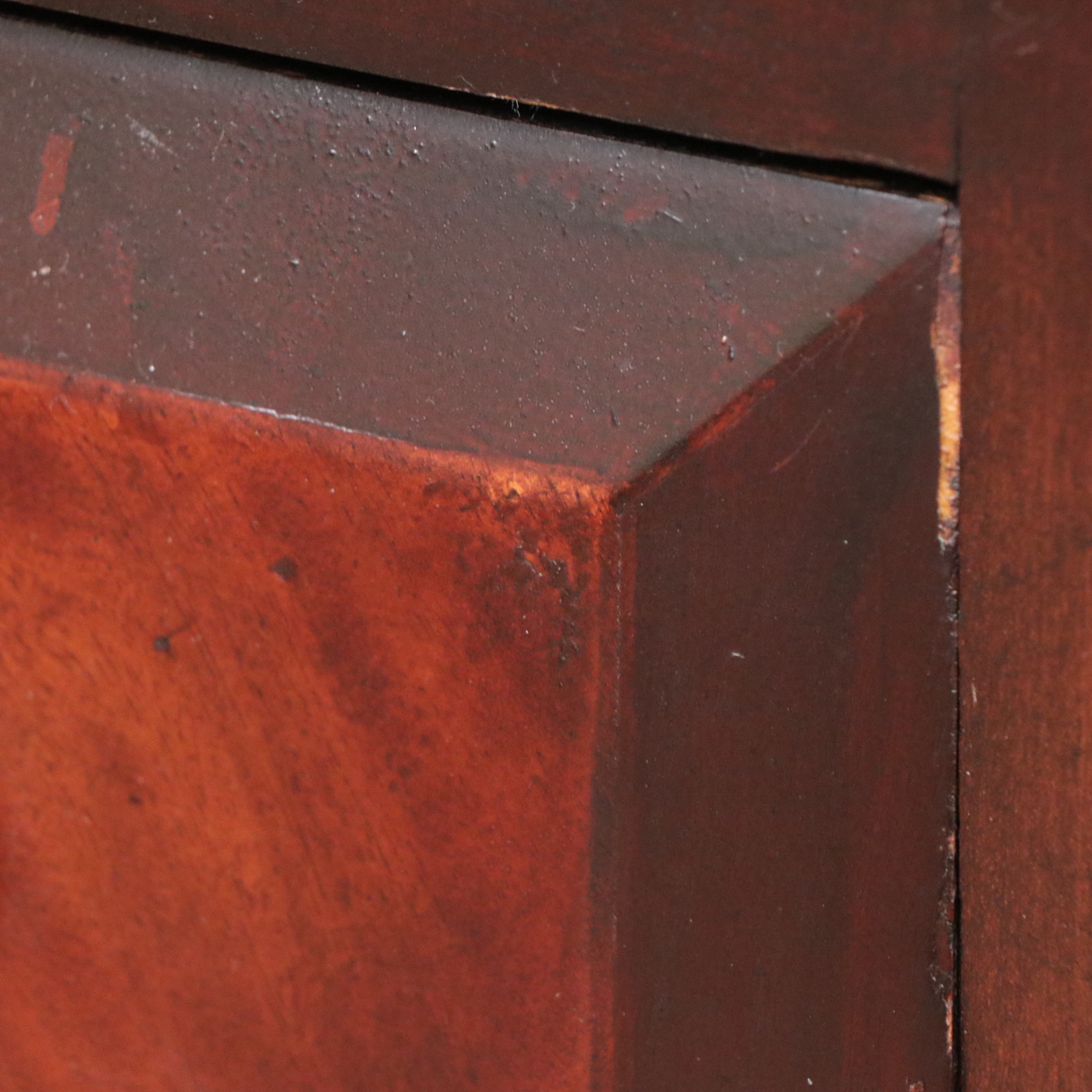 American Empire Flame Mahogany Four-Drawer Chest, 19th Century