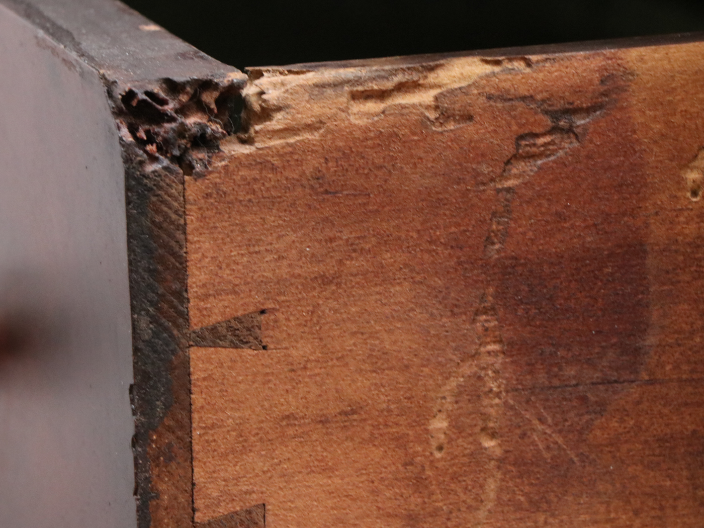 American Empire Flame Mahogany Four-Drawer Chest, 19th Century