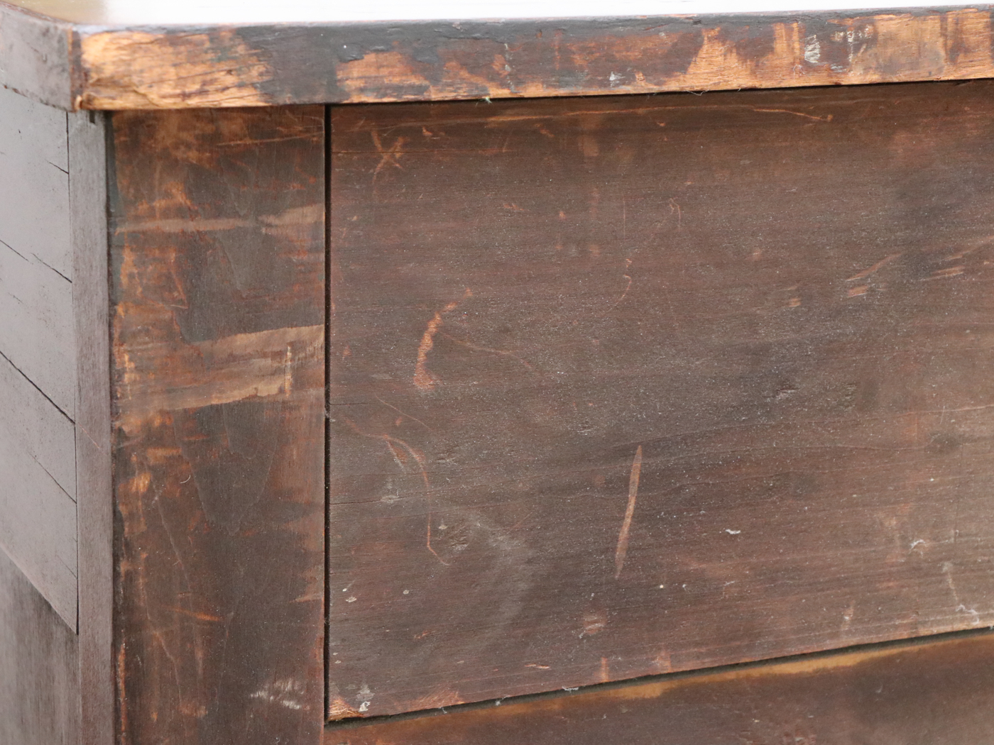 American Empire Flame Mahogany Four-Drawer Chest, 19th Century