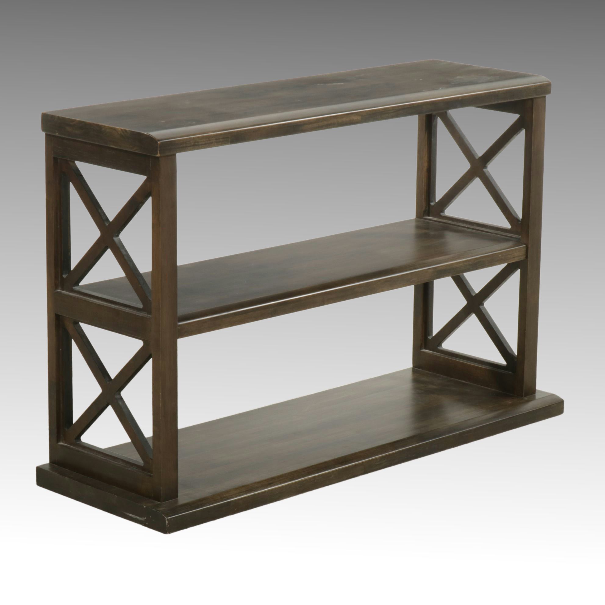World Market Three-Shelf Hardwood Bookcase