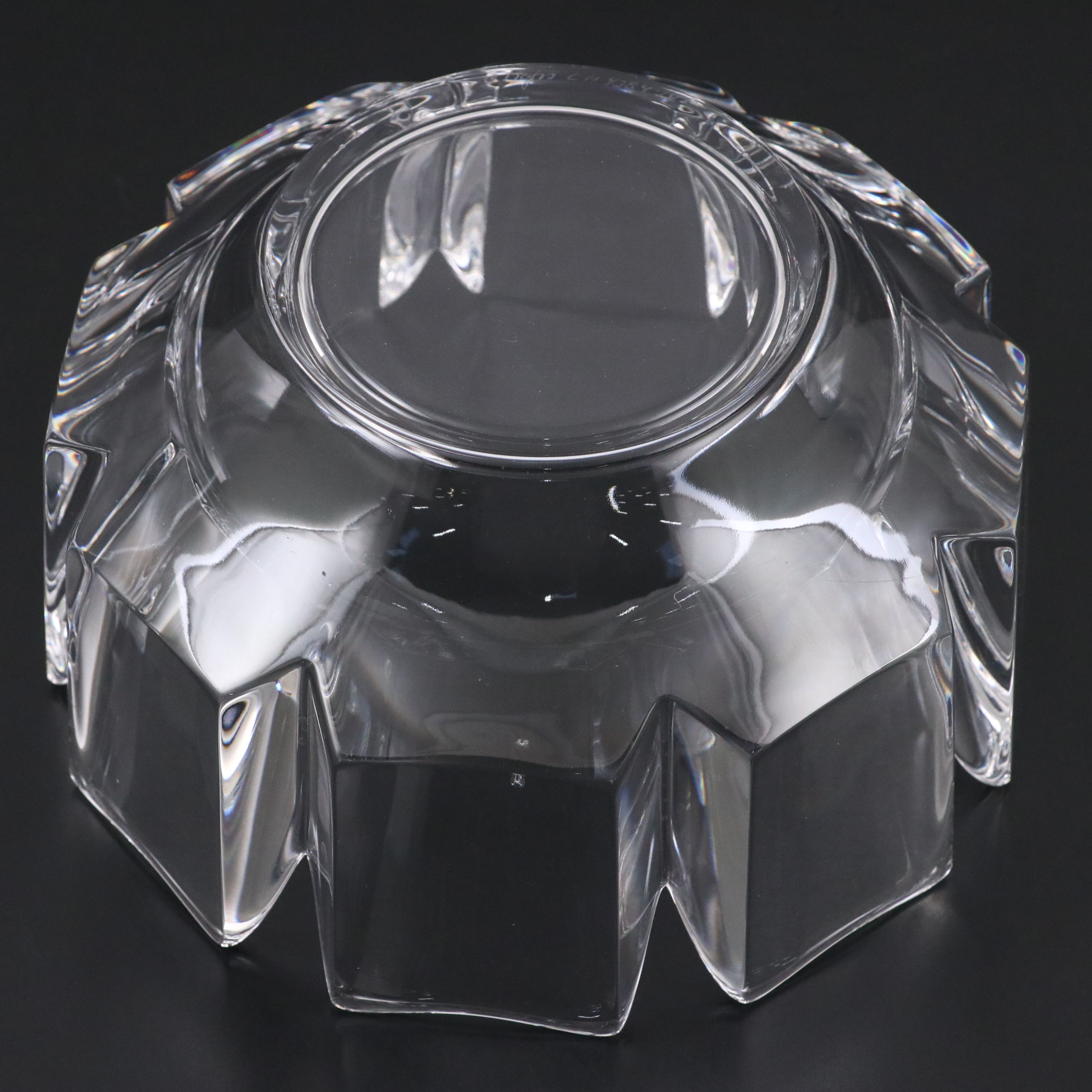 Orrefors "Corona" Crystal Decorative Bowl