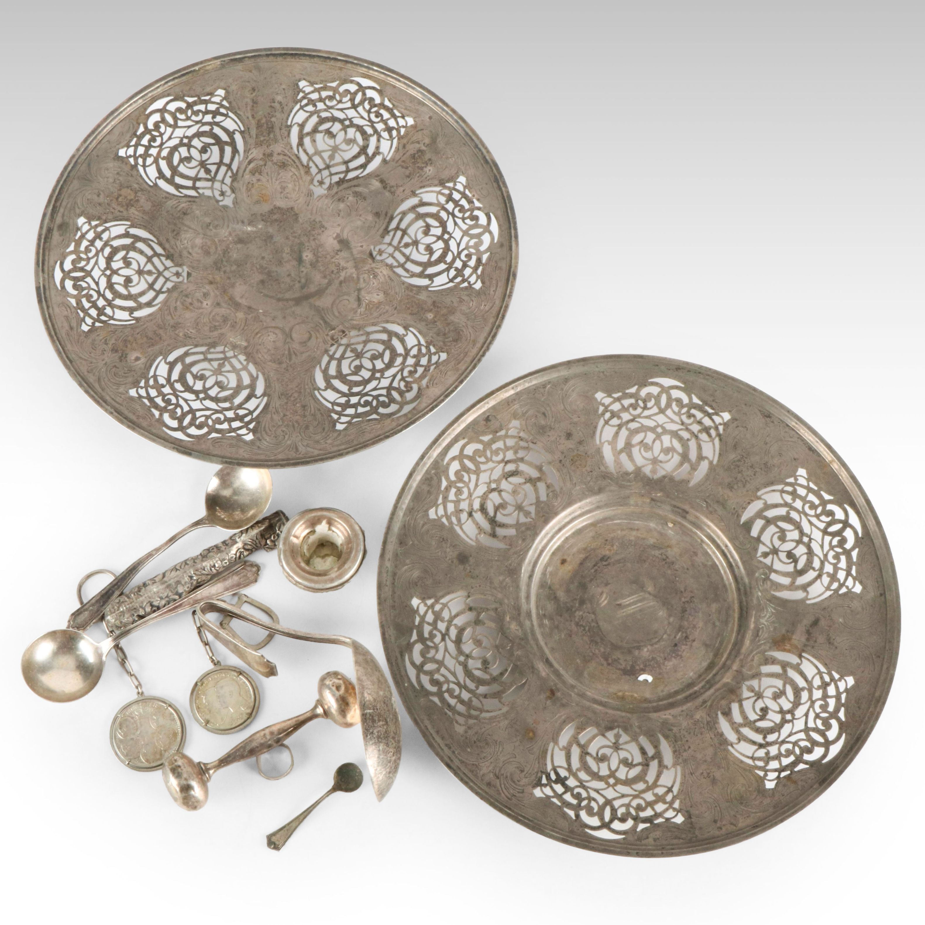 Group of Sterling Silver Items Totaling over 25 Troy Ounces