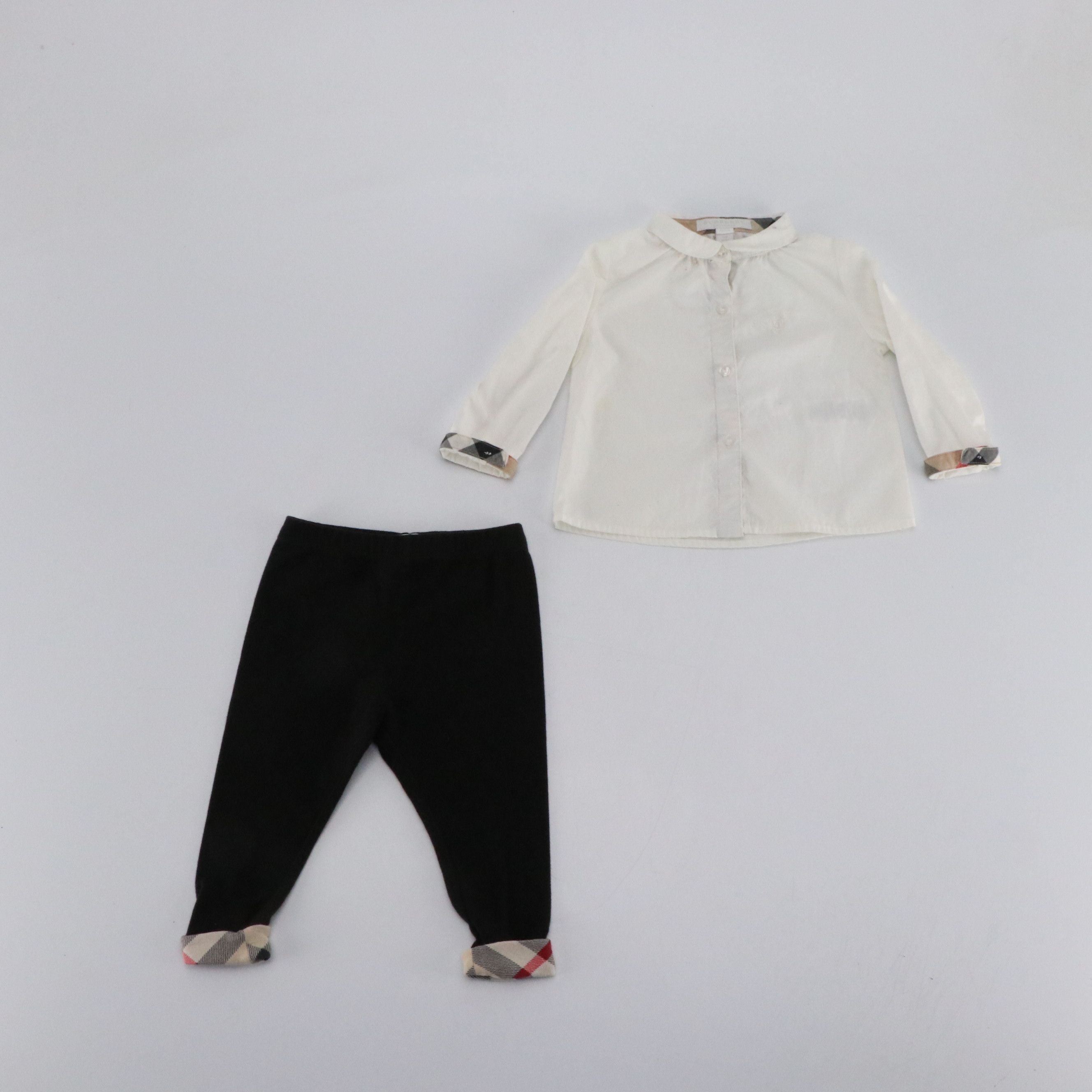 Burberry Children Cotton Set with Nova Check Details