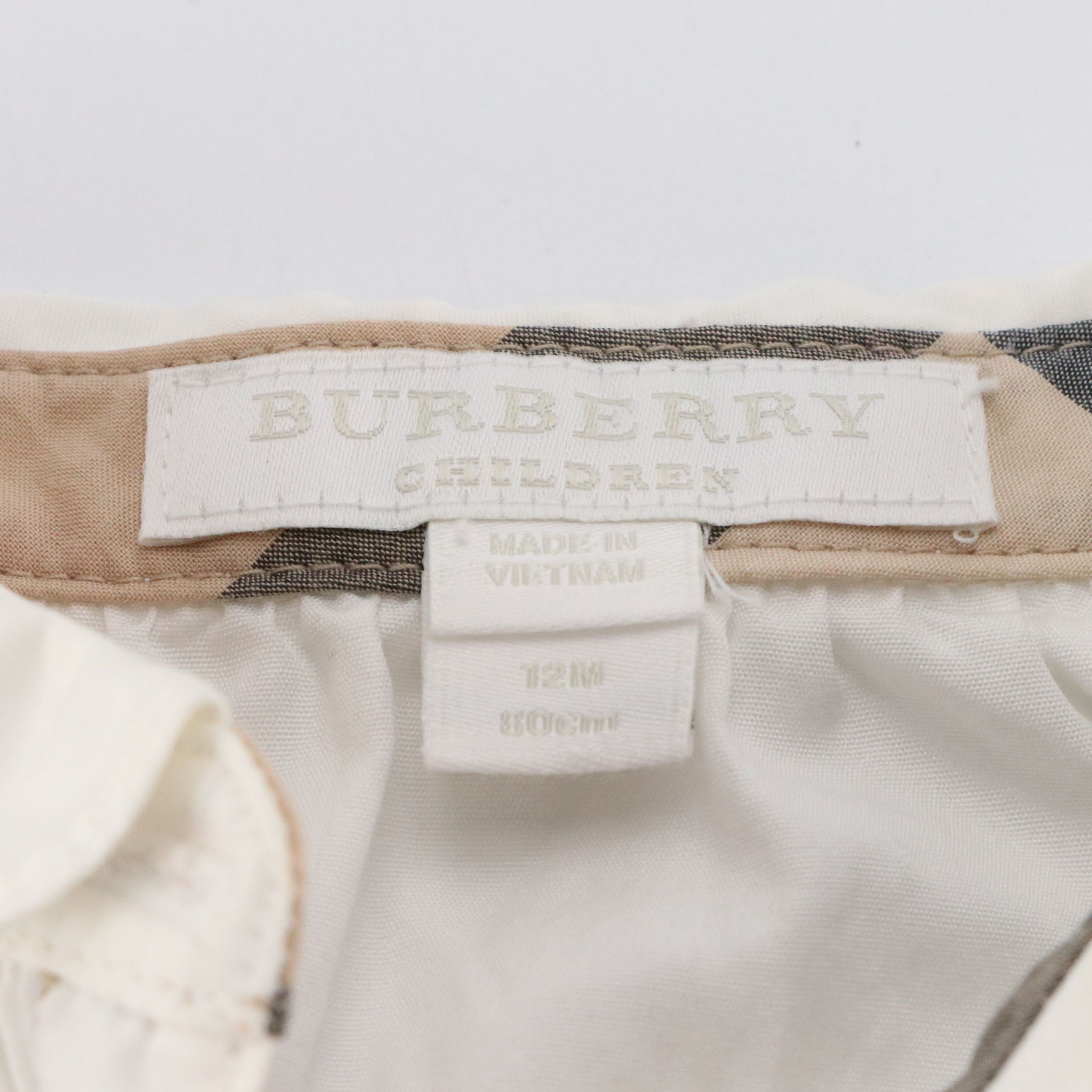 Burberry Children Cotton Set with Nova Check Details