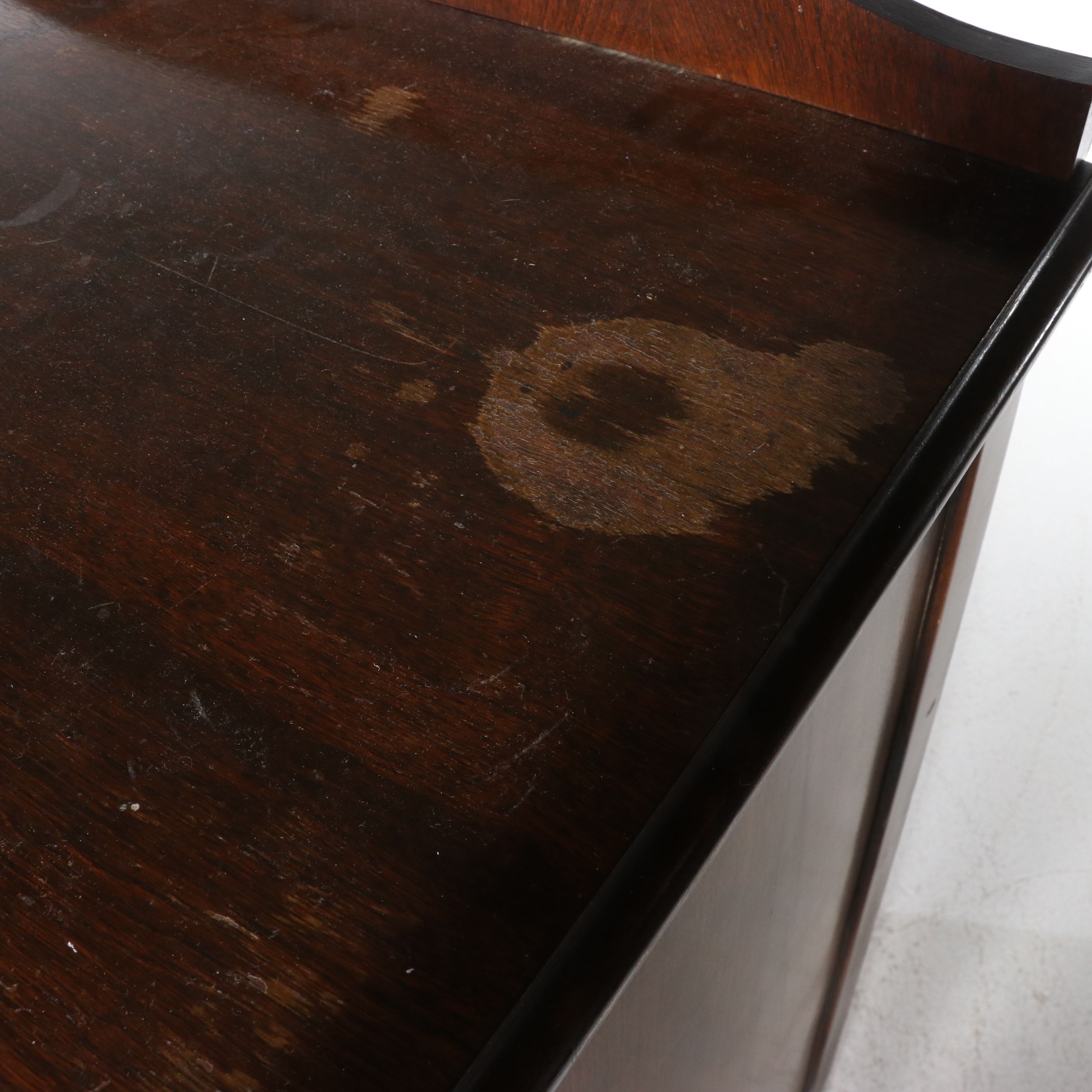 Late Victorian Walnut and Burl Veneer Chifferobe