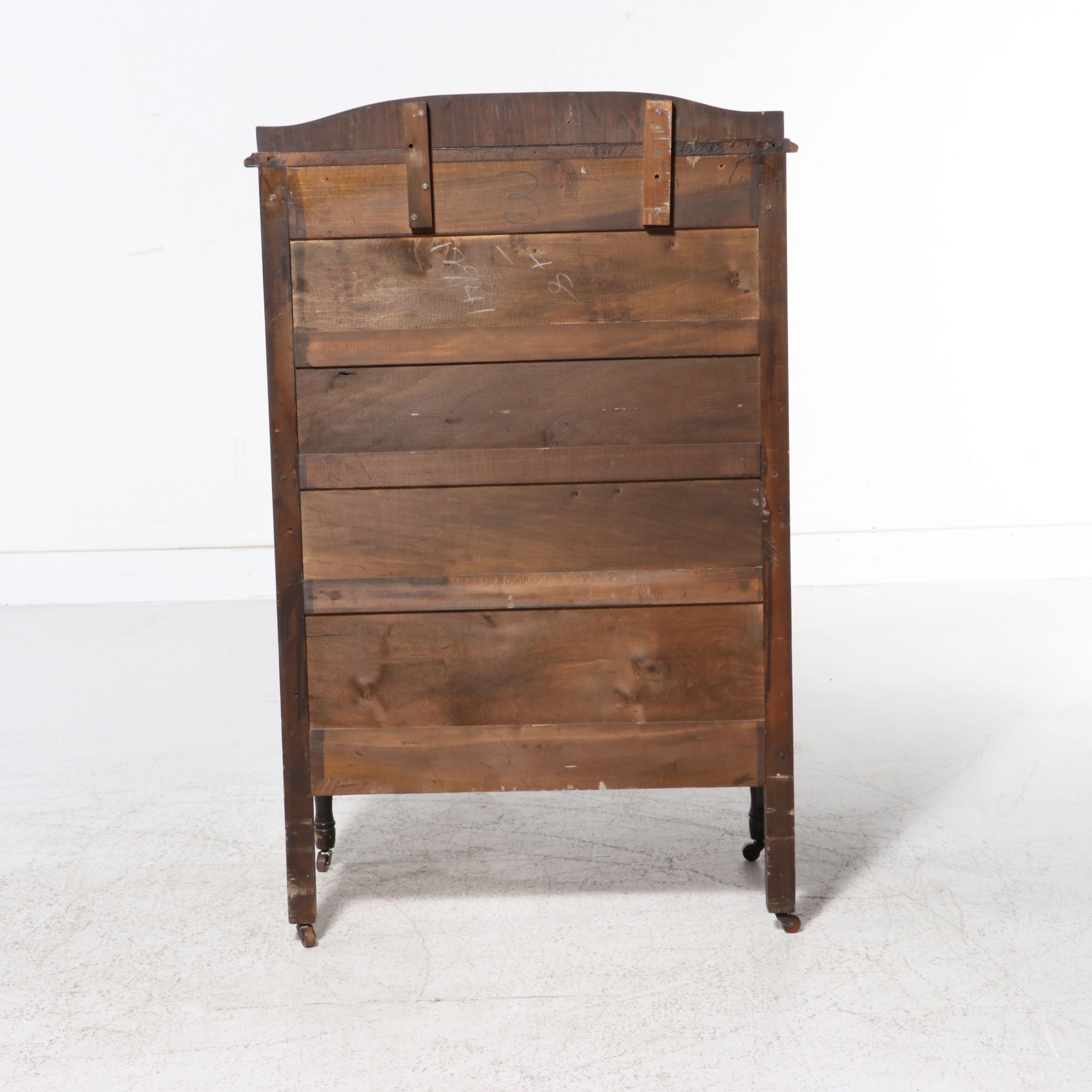 Late Victorian Walnut and Burl Veneer Chifferobe