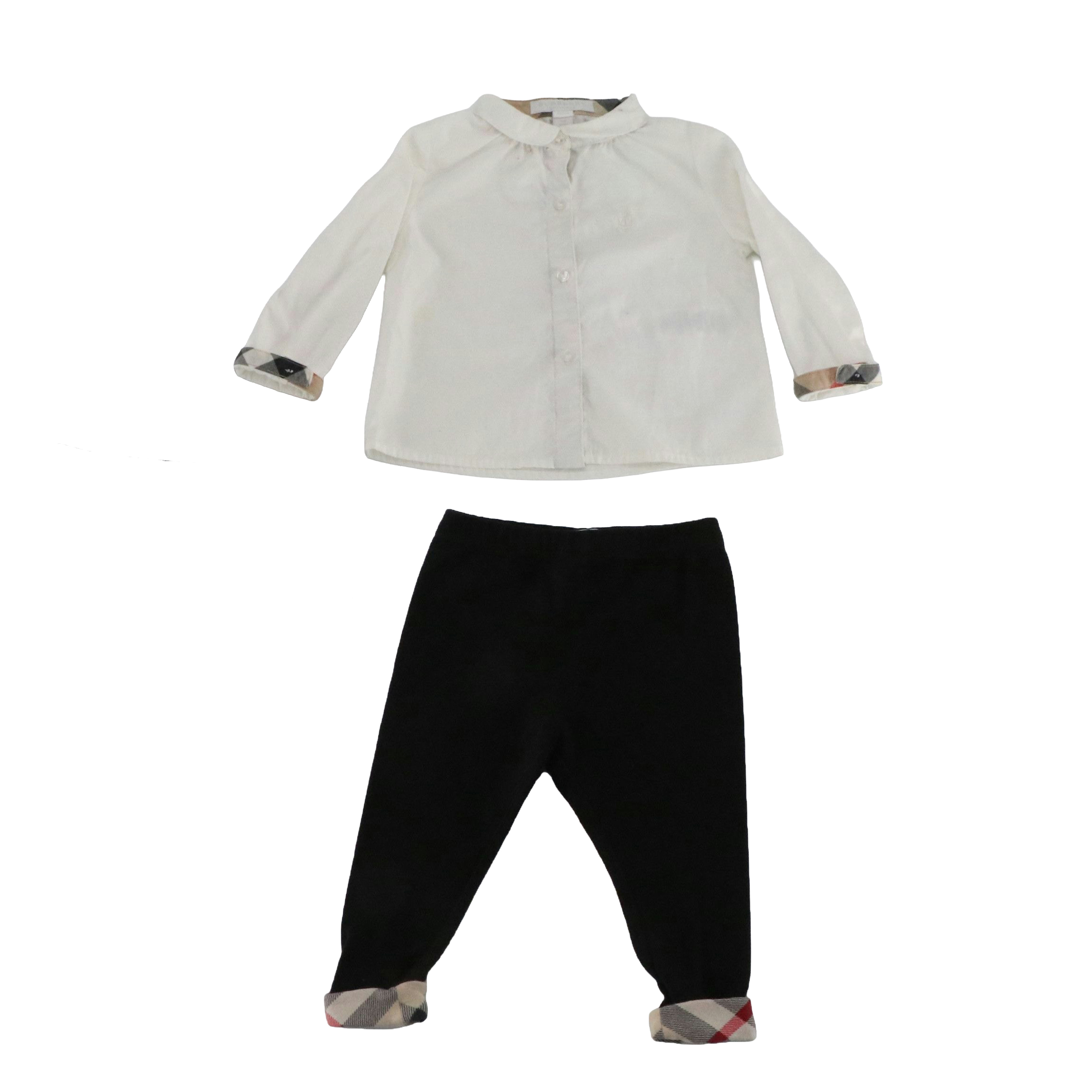 Burberry Children Cotton Set with Nova Check Details