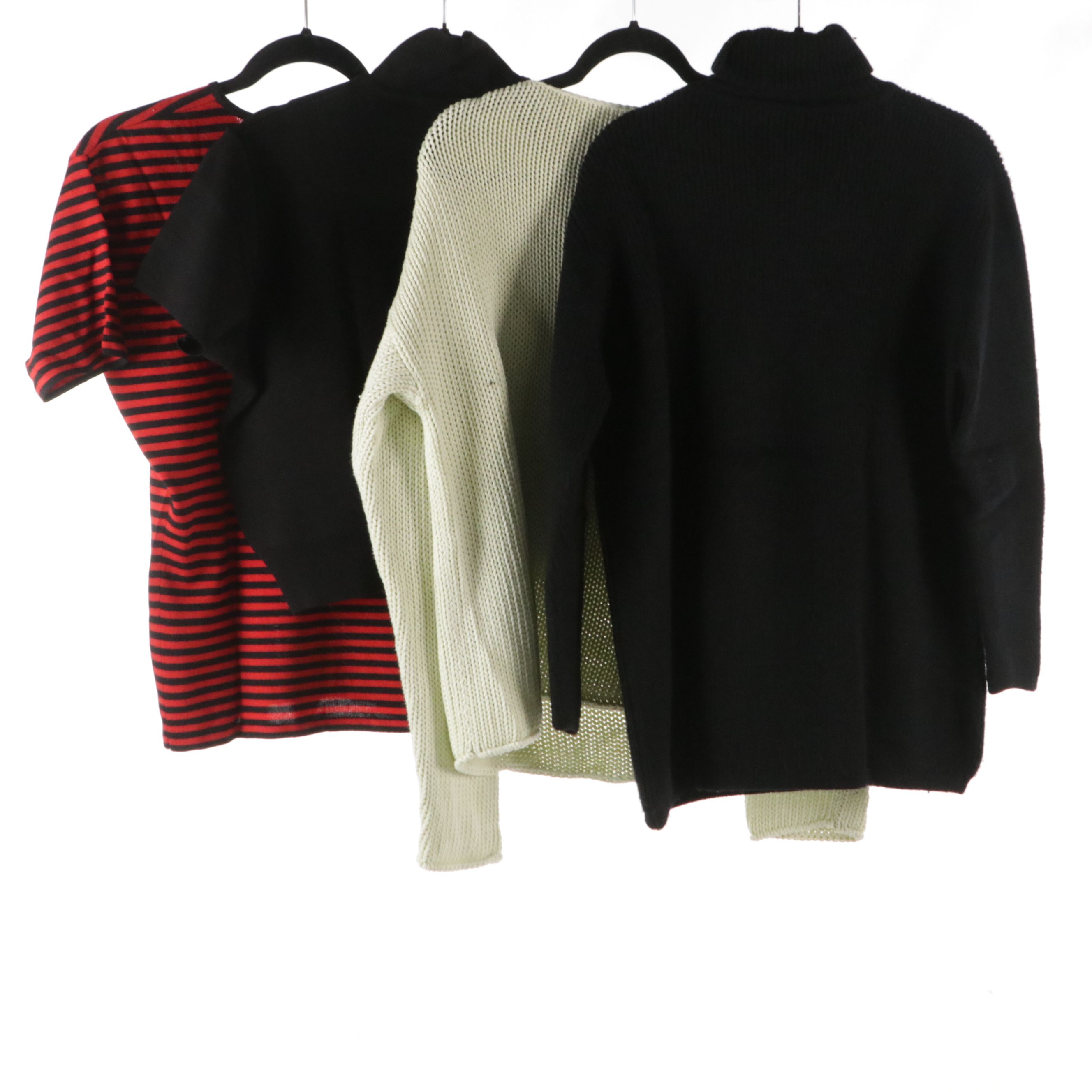 Isaac Mizrahi Knit Short Sleeve Sweaters, DKNY Cotton and Wool Knit Sweaters